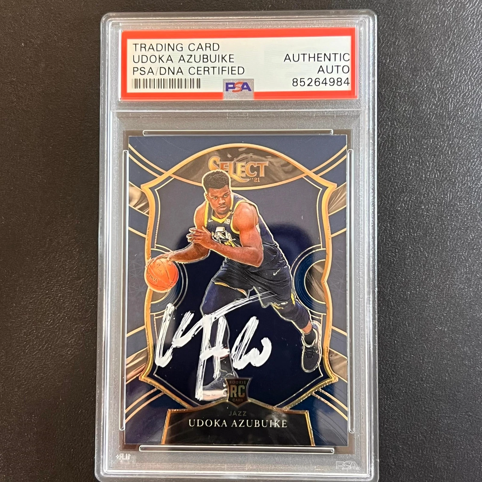 2020-21 Panini Select #87 Udoka Azubuike AUTO Signed Card PSA/DNA Encapsulated J