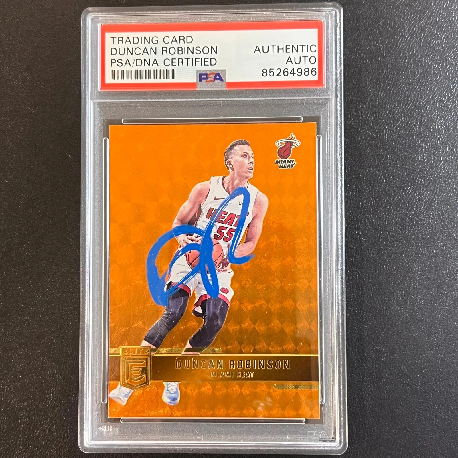 2021-22 Panini Donruss Elite #149 Duncan Robinson Signed Card AUTO PSA Slabbed H