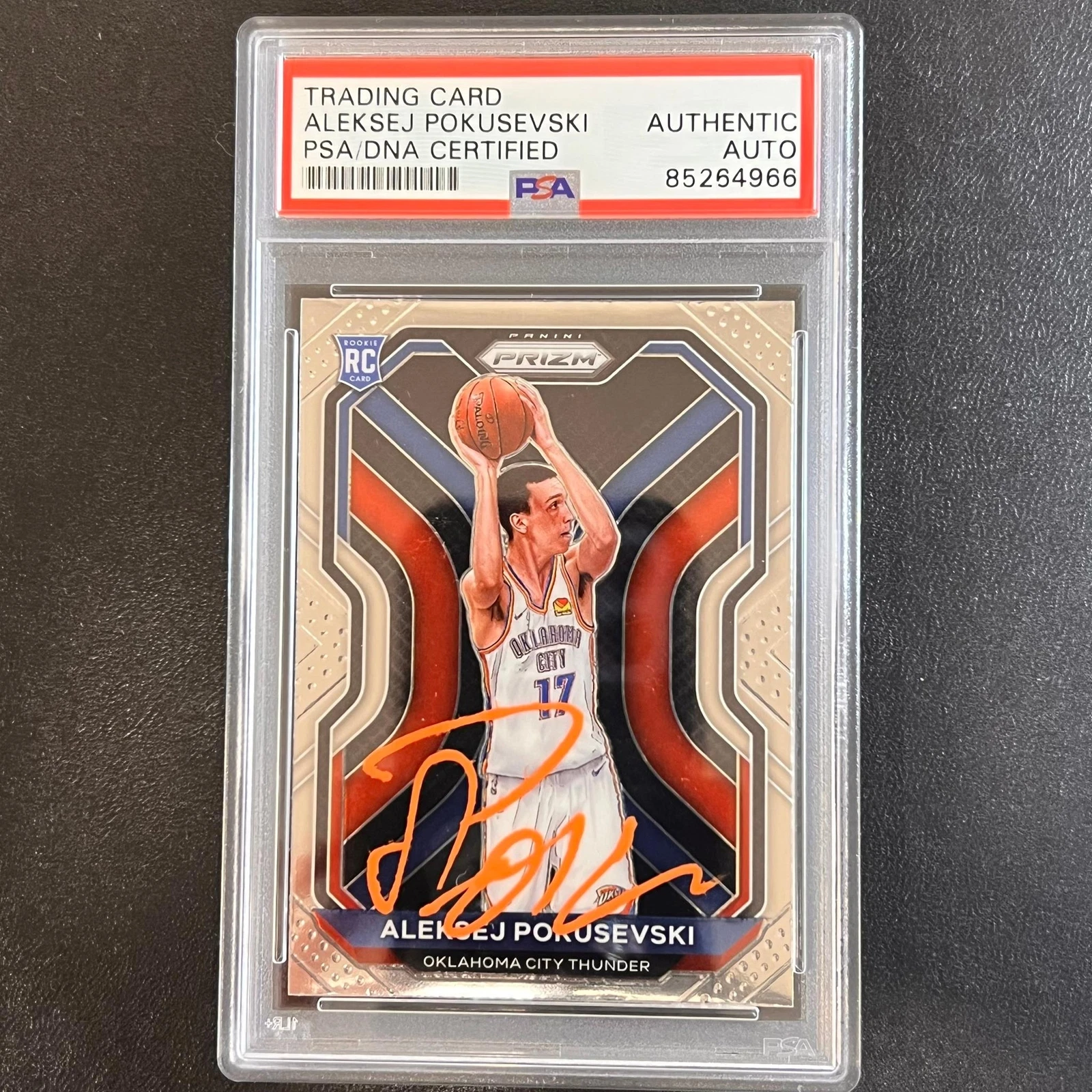 2020-21 Panini Prizm #264 Aleksej Pokusevski Signed Card AUTO PSA Slabbed RC Thu