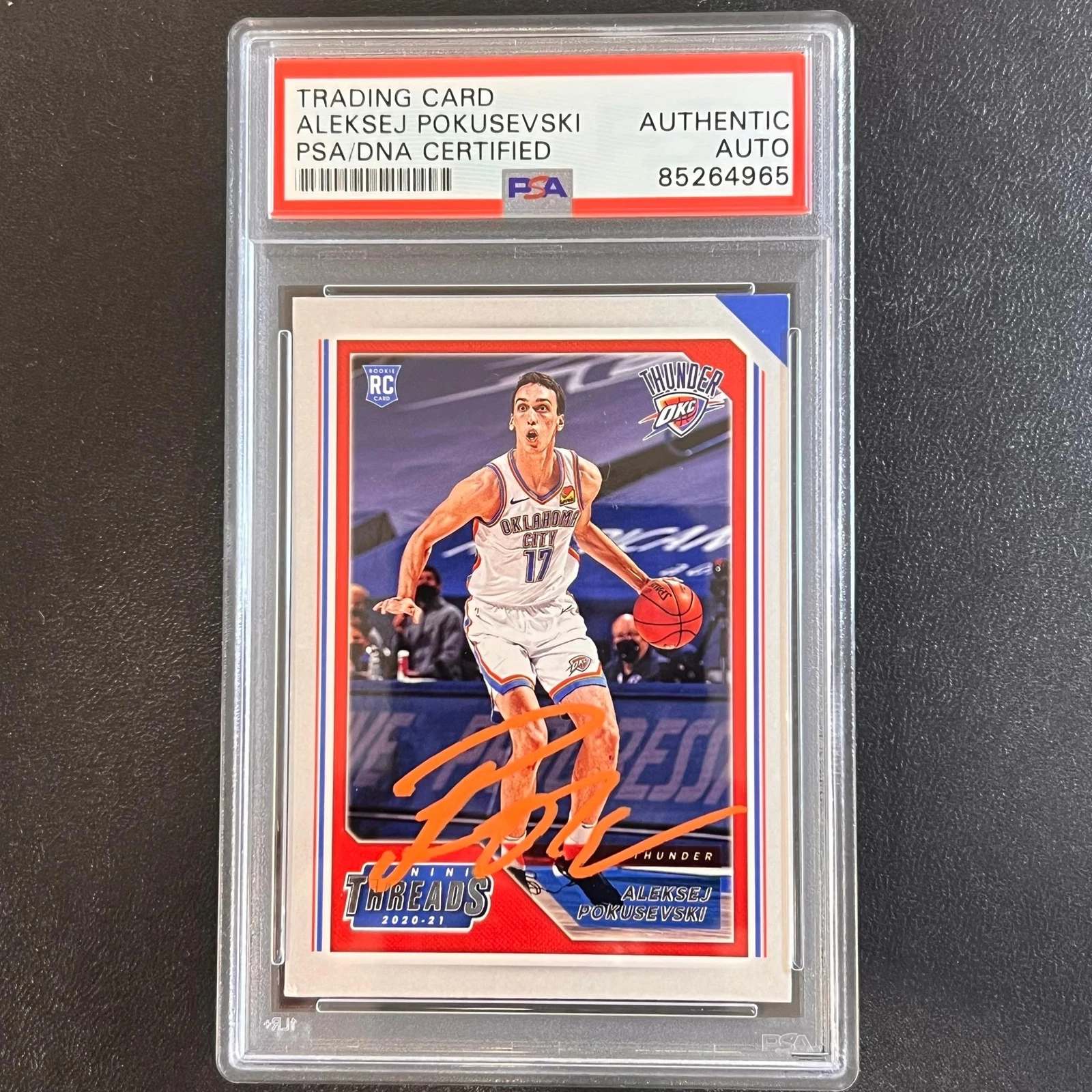 2020-21 Panini Chronicles #88 Aleksej Pokusevski Signed Card AUTO PSA Slabbed Th