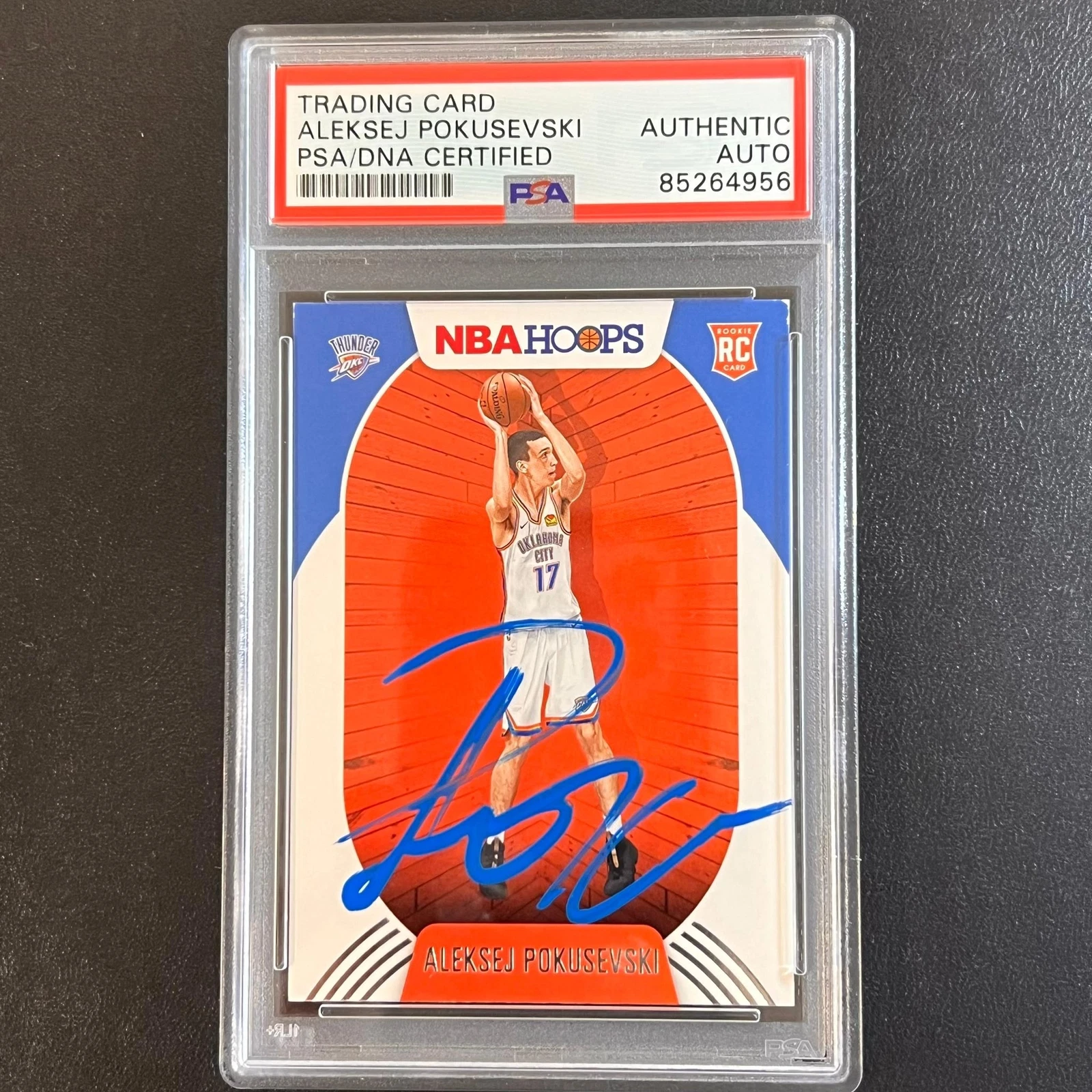 2020-21 Panini NBA Hoops #219 Aleksej Pokusevski Signed Card AUTO PSA Slabbed RC
