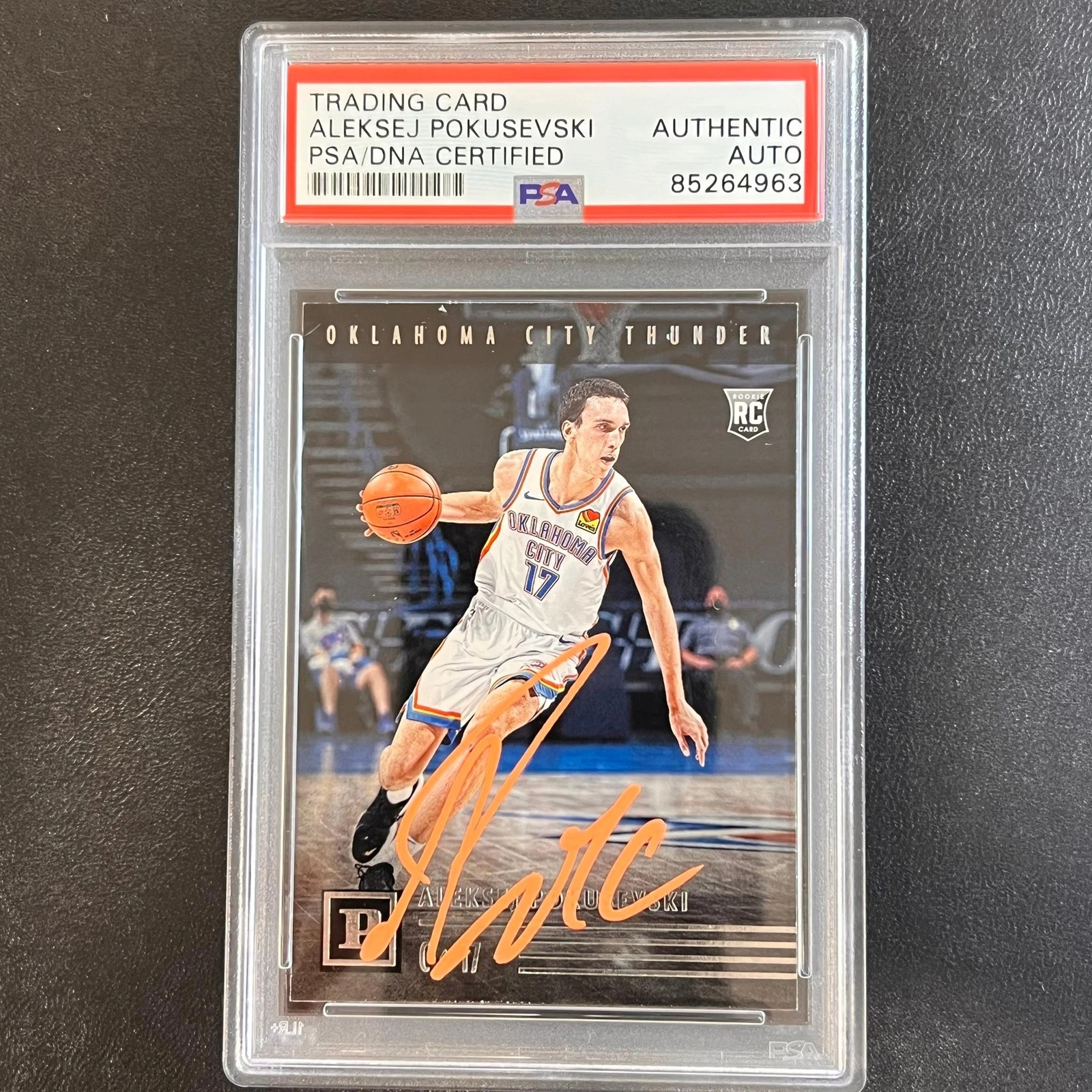 2020-21 Panini Chronicles #120 Aleksej Pokusevski Signed Card AUTO PSA Slabbed R