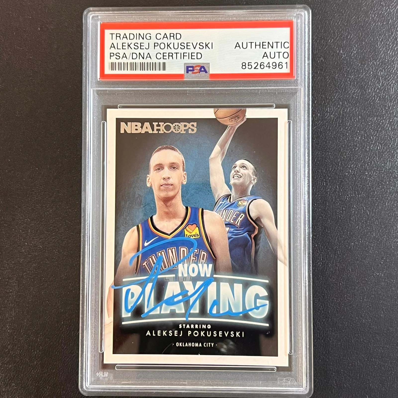 2020-21 Panini Chronicles #SS-15 Aleksej Pokusevski Signed Card AUTO PSA Slabbed