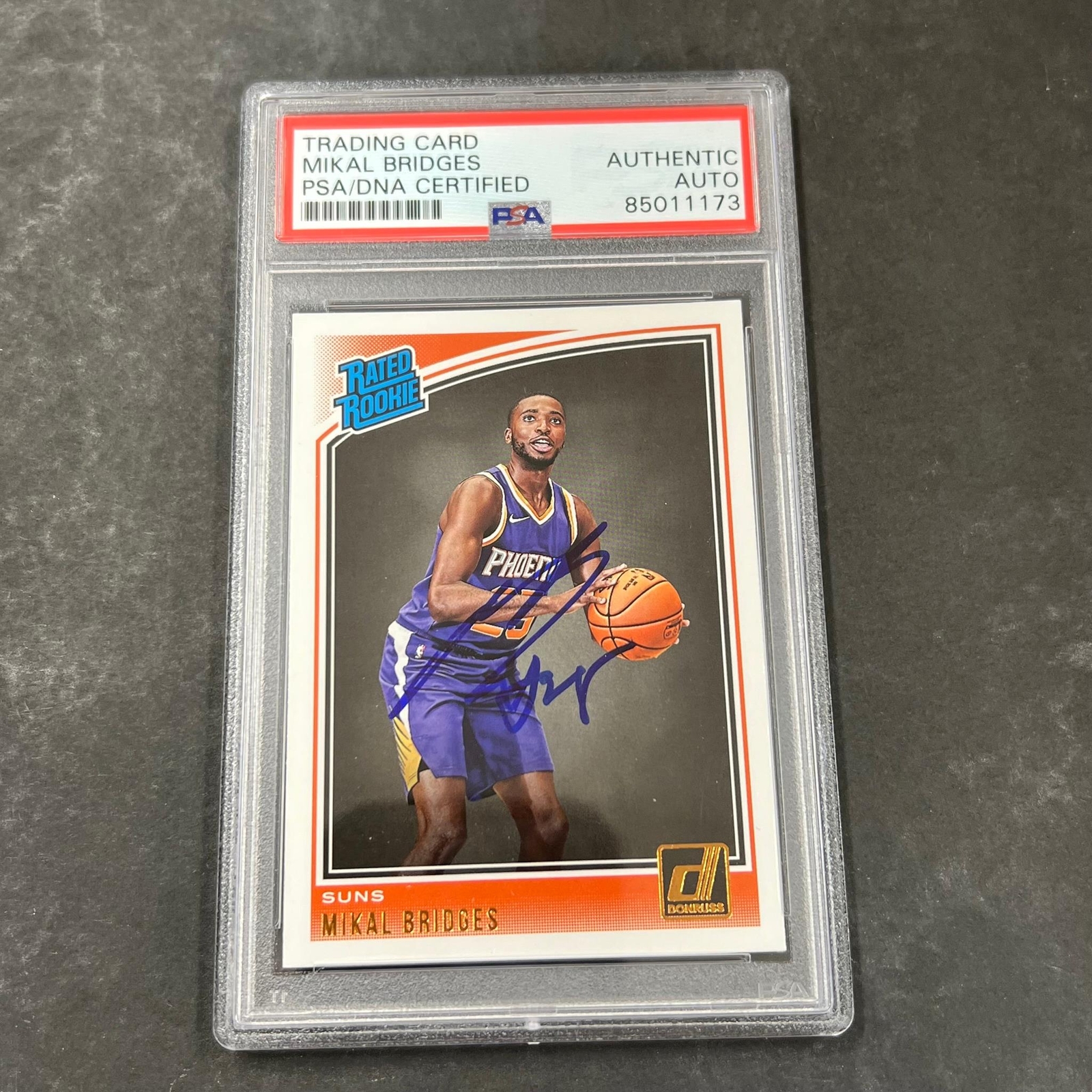 2018-19 Panini Donruss Optic Rated Rookie #200 Mikal Bridges Signed Card AUTO PS