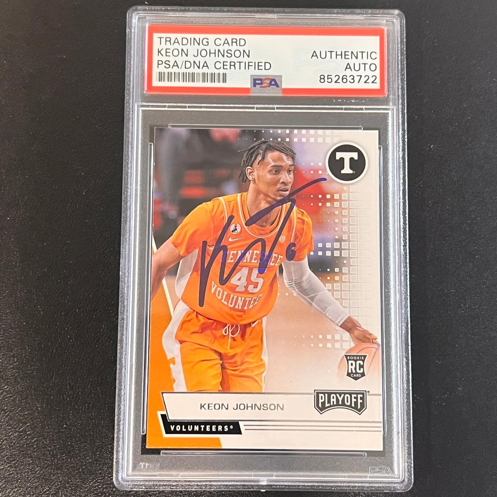 2021 Panini Chronicles Playoff Draft Picks #357 Keon Johnson Signed Card AUTO PS