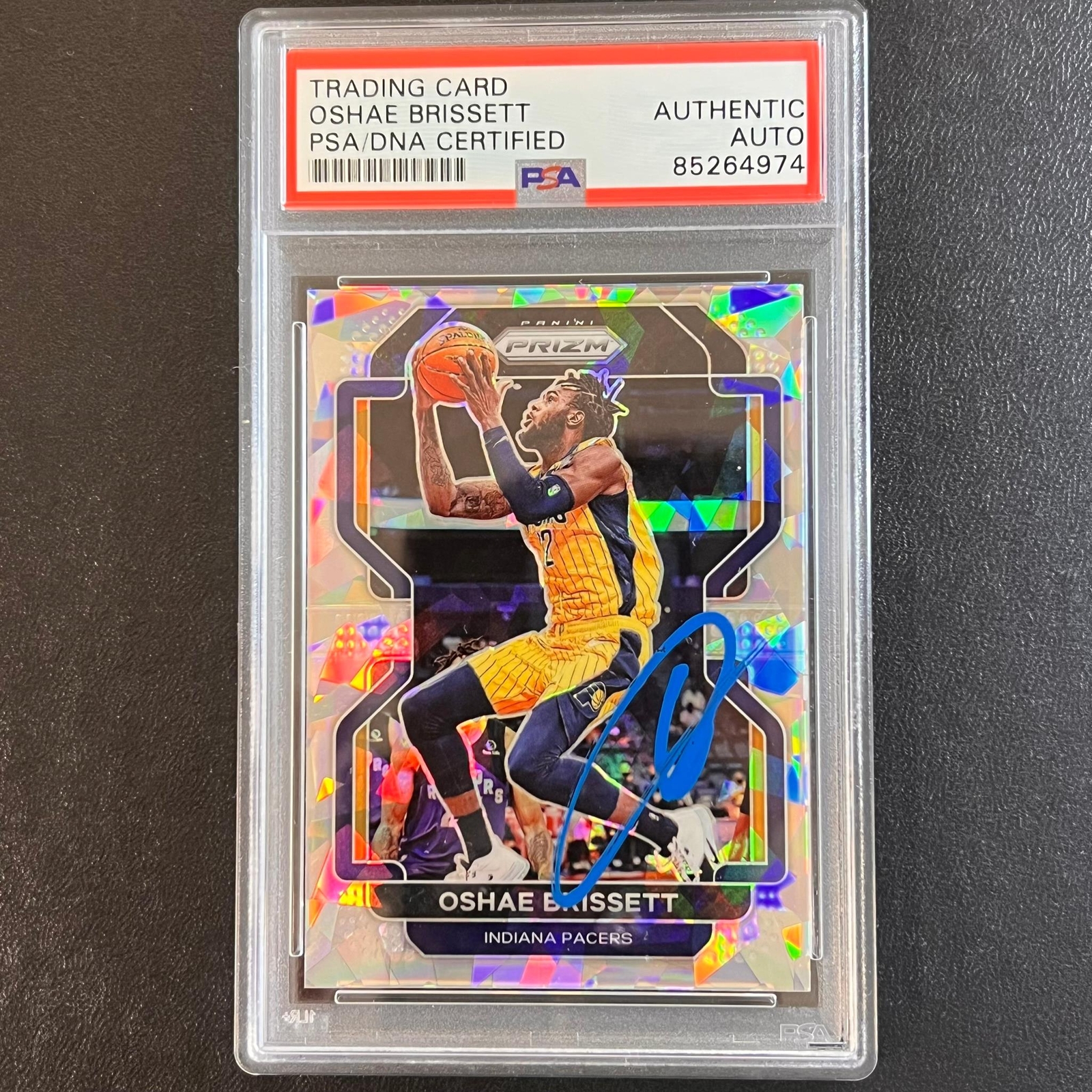 2021-22 Panini Prizm #138 Oshae Brissett Signed Card AUTO PSA Slabbed Pacers