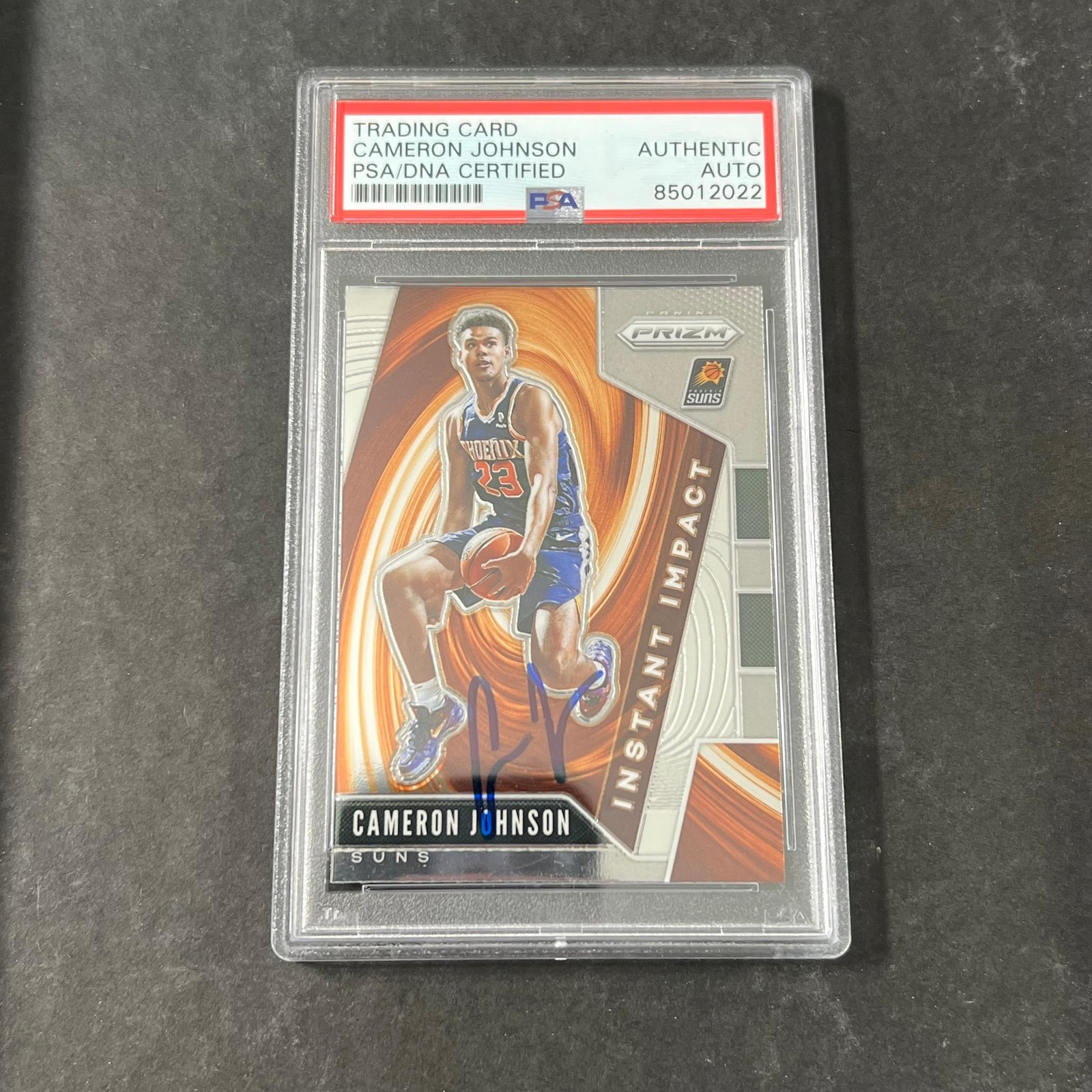 2019-20 Panini Prizm Instant Impact #10 Cameron Johnson Signed Card AUTO PSA Sla