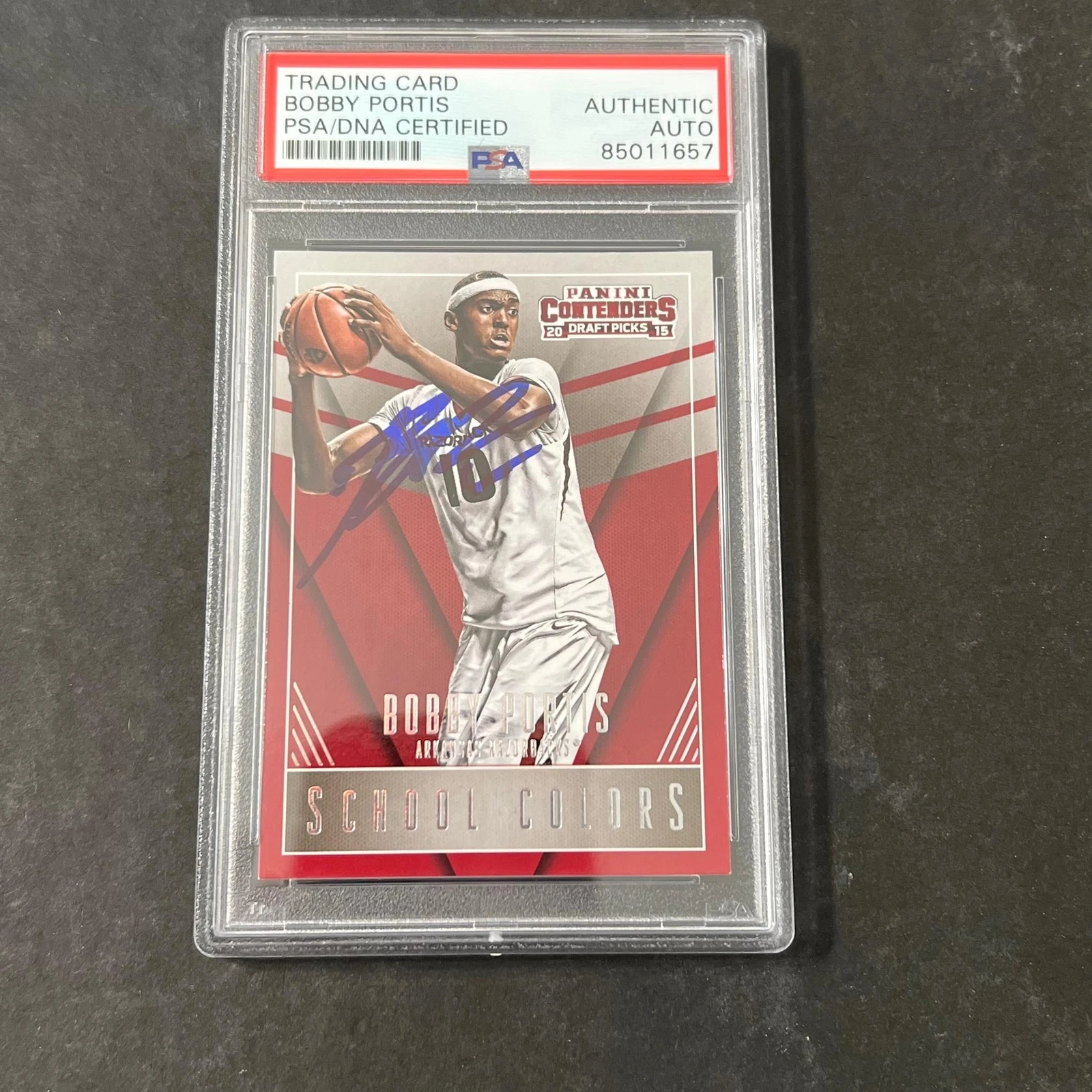 2015 Panini Contenders Draft Picks #5 Bobby Portis Signed Card AUTO PSA Slabbed