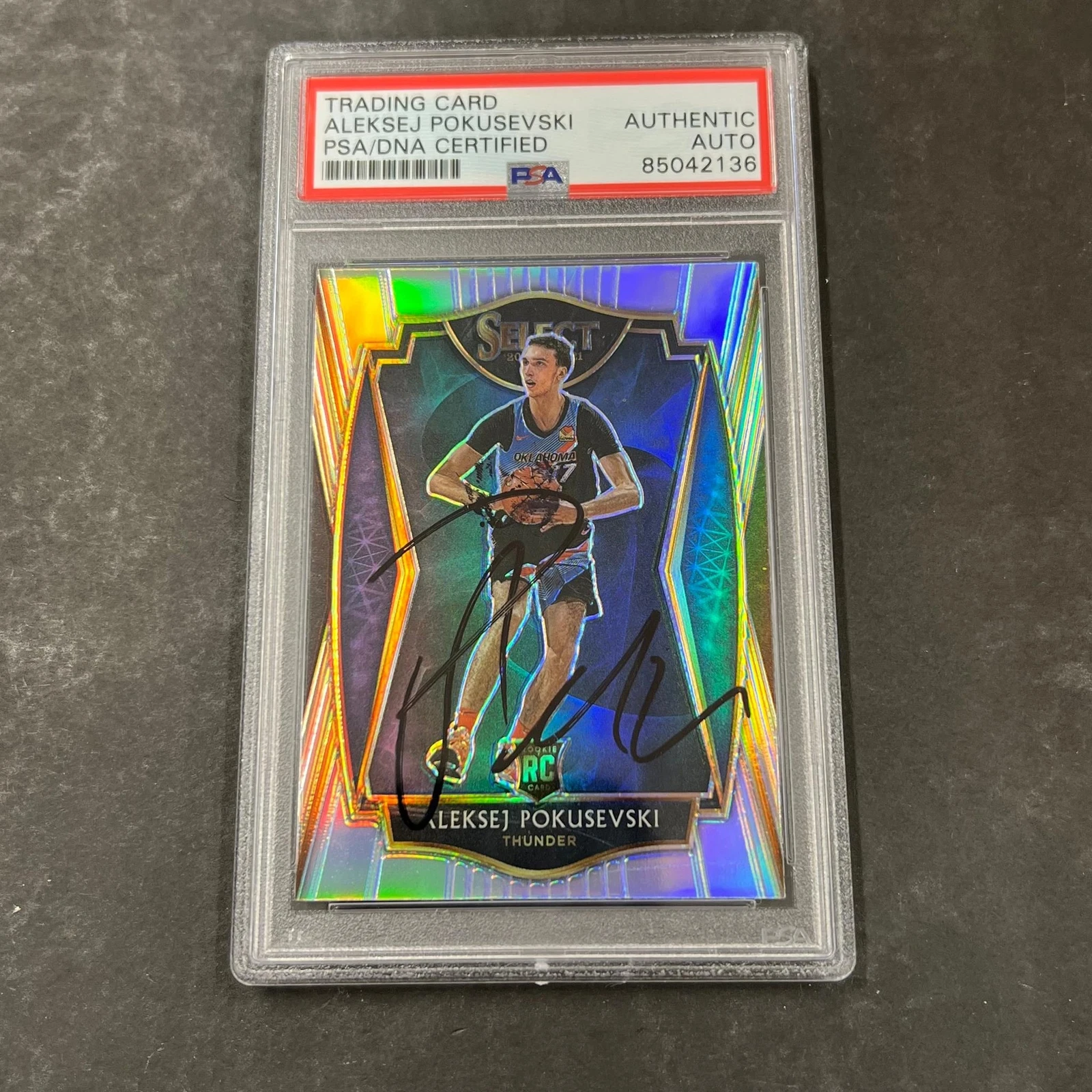 2021-22 Panini Premier #176 Aleksej Pokusevski Signed Card AUTO PSA Slabbed RC T