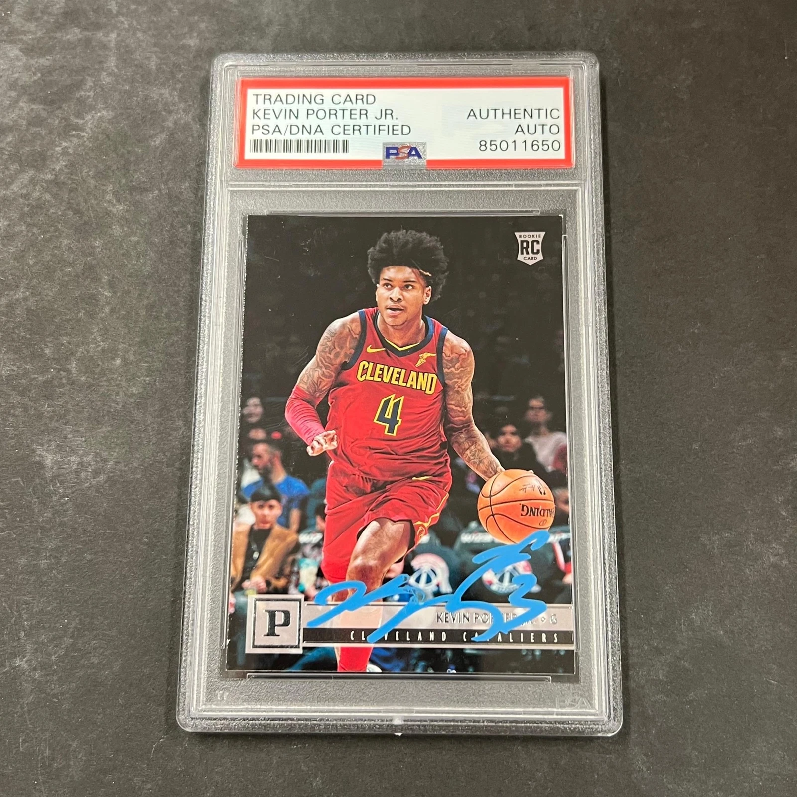 2019-20 Panini Chronicles #135 Kevin Porter Jr. Signed Card PSA Slabbed Cavalier