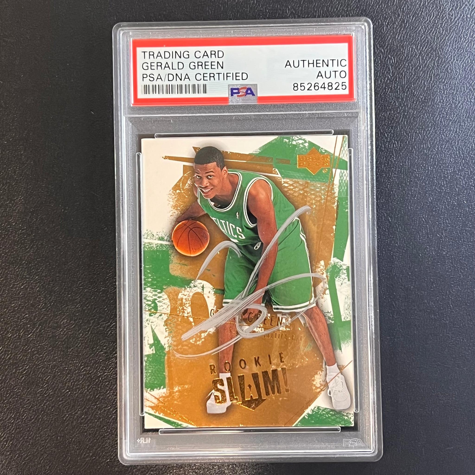 2005 Upper Deck Rookie Slam! #98 Gerald Green Signed Card AUTO PSA Slabbed Celti