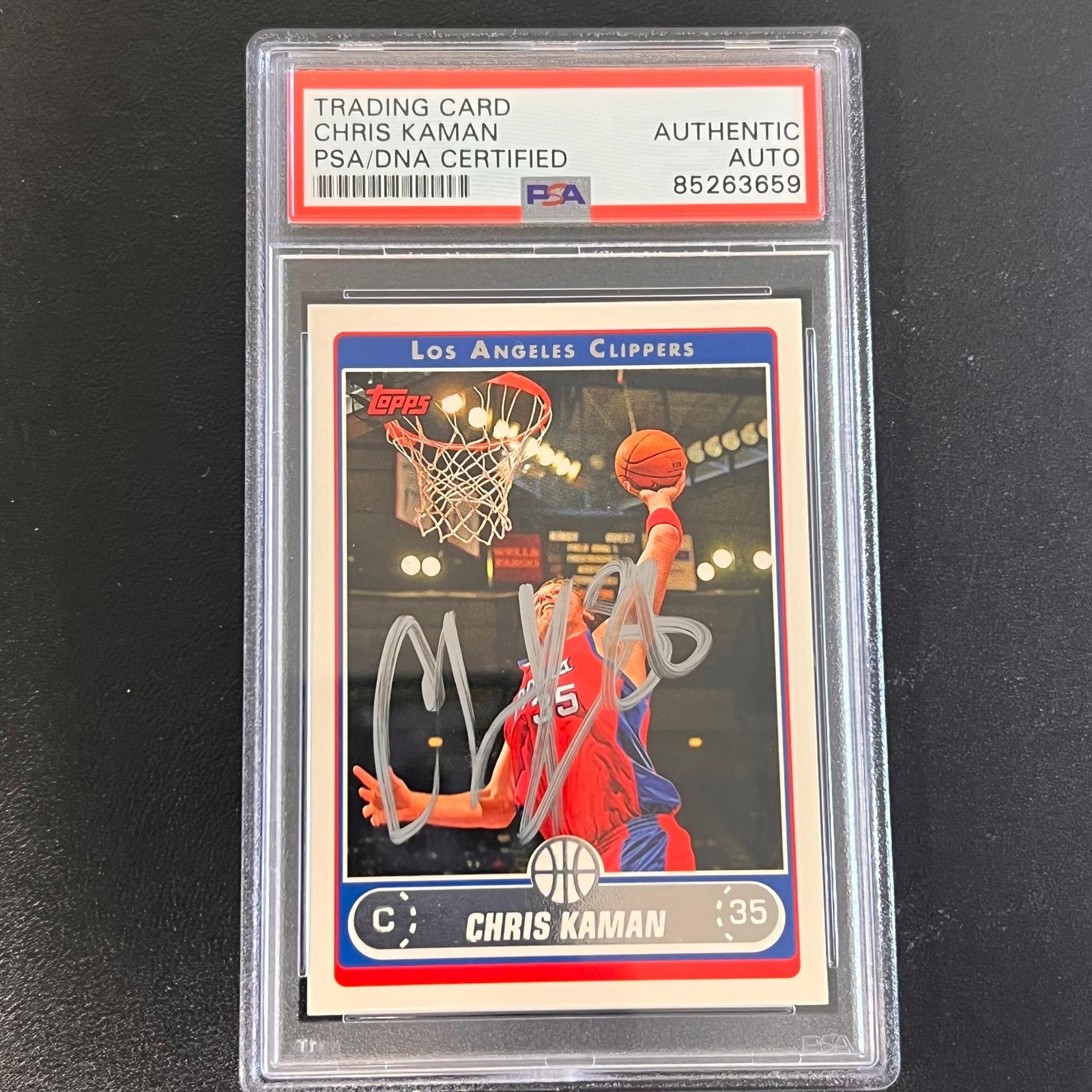 2006-07 TOPPS #51 Chris Kaman Signed Card AUTO PSA Slabbed Clippers