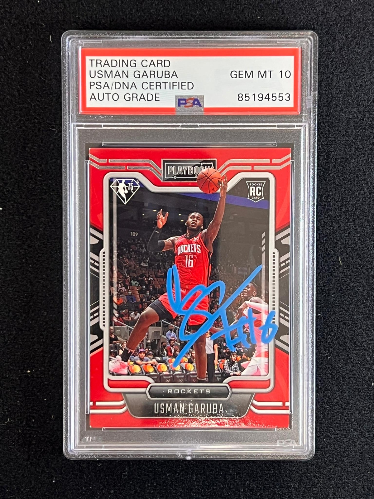 2021-22 Panini Chronicles Playbook #280 Usman Garuba Signed Card AUTO 10 PSA/DNA