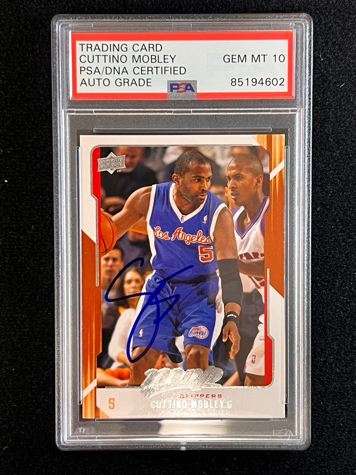 2008-09 Upper Deck NBA MVP #67 Cuttino Mobley Signed Card AUTO 10 PSA/DNA Slabbe
