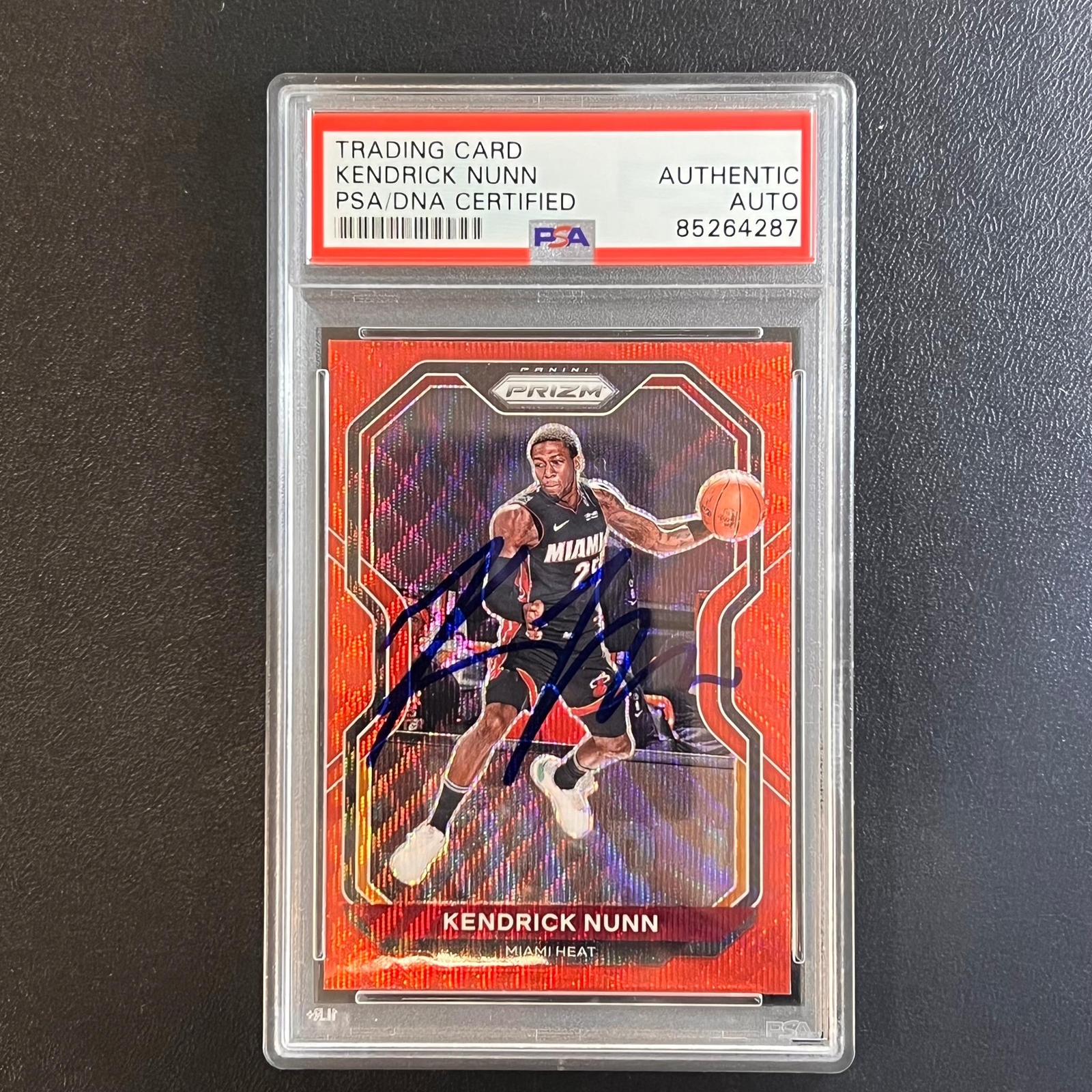 2020-21 Panini Prizm #213 Kendrick Nunn Signed Card AUTO PSA/DNA Slabbed Heat