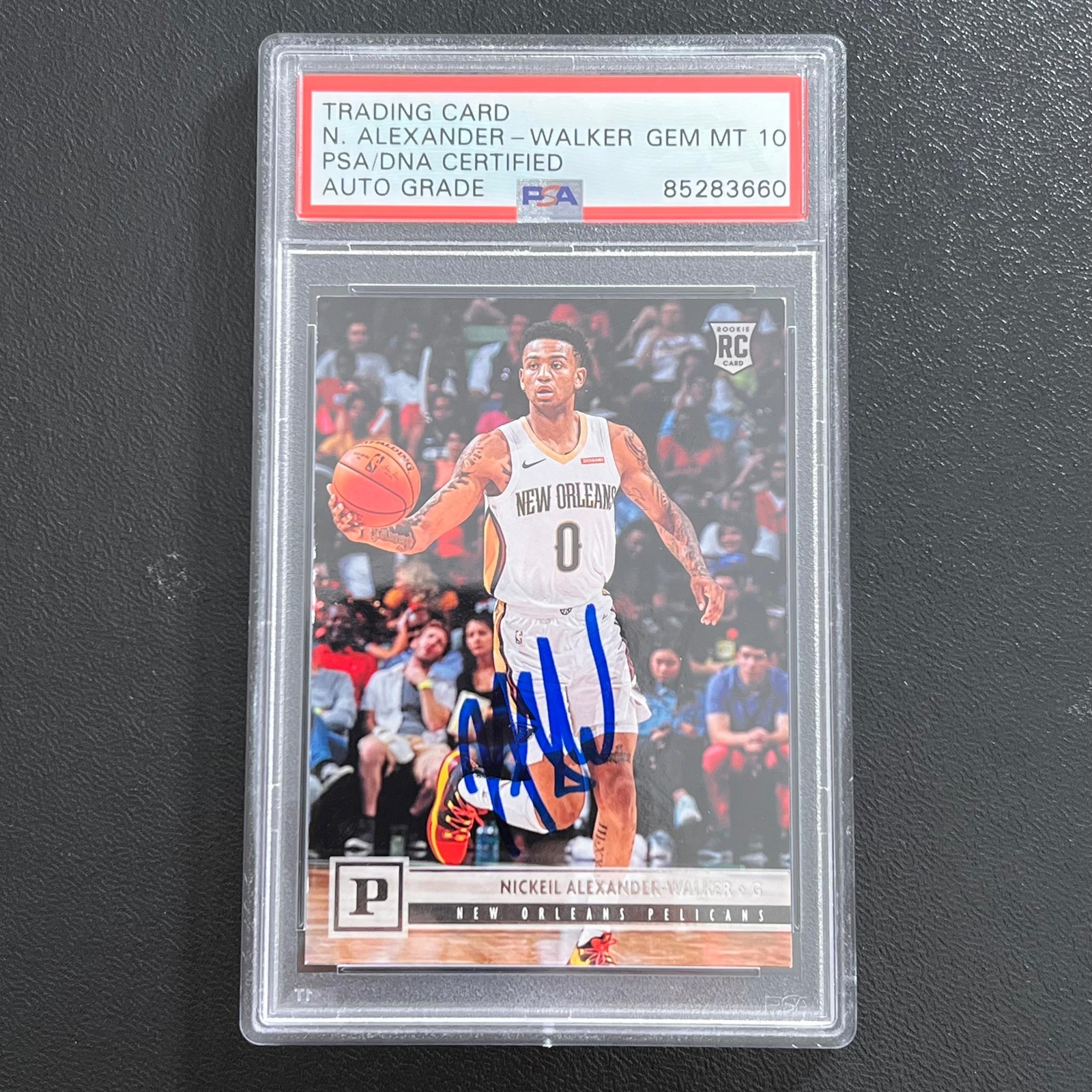 2019-20 Panini Chronicles #122 Nickeil Alexander-Walker Signed Card AUTO Grade 1