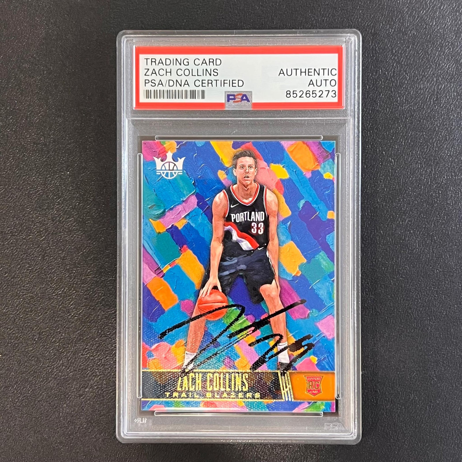 2017-18 Panini Court Kings #145 ZACH COLLINS Signed Card AUTO PSA Slabbed RC Bla