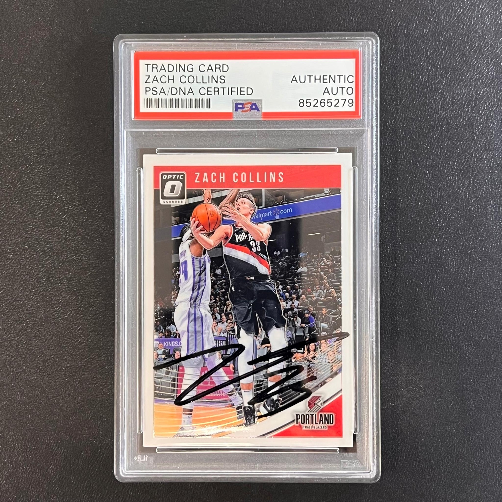 2018-19 Panini Donruss Optic #31 ZACH COLLINS Signed Card AUTO PSA Slabbed Blaze