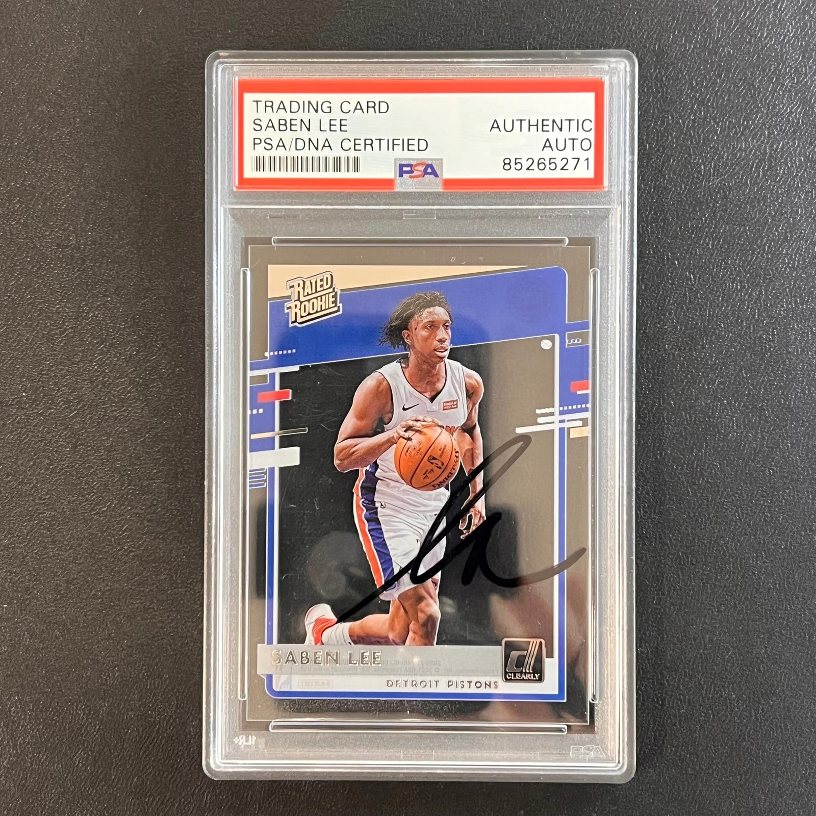 2020-21 Panini Clearly Donruss Rated Rookie #73 Saben Lee Signed Card AUTO PSA S