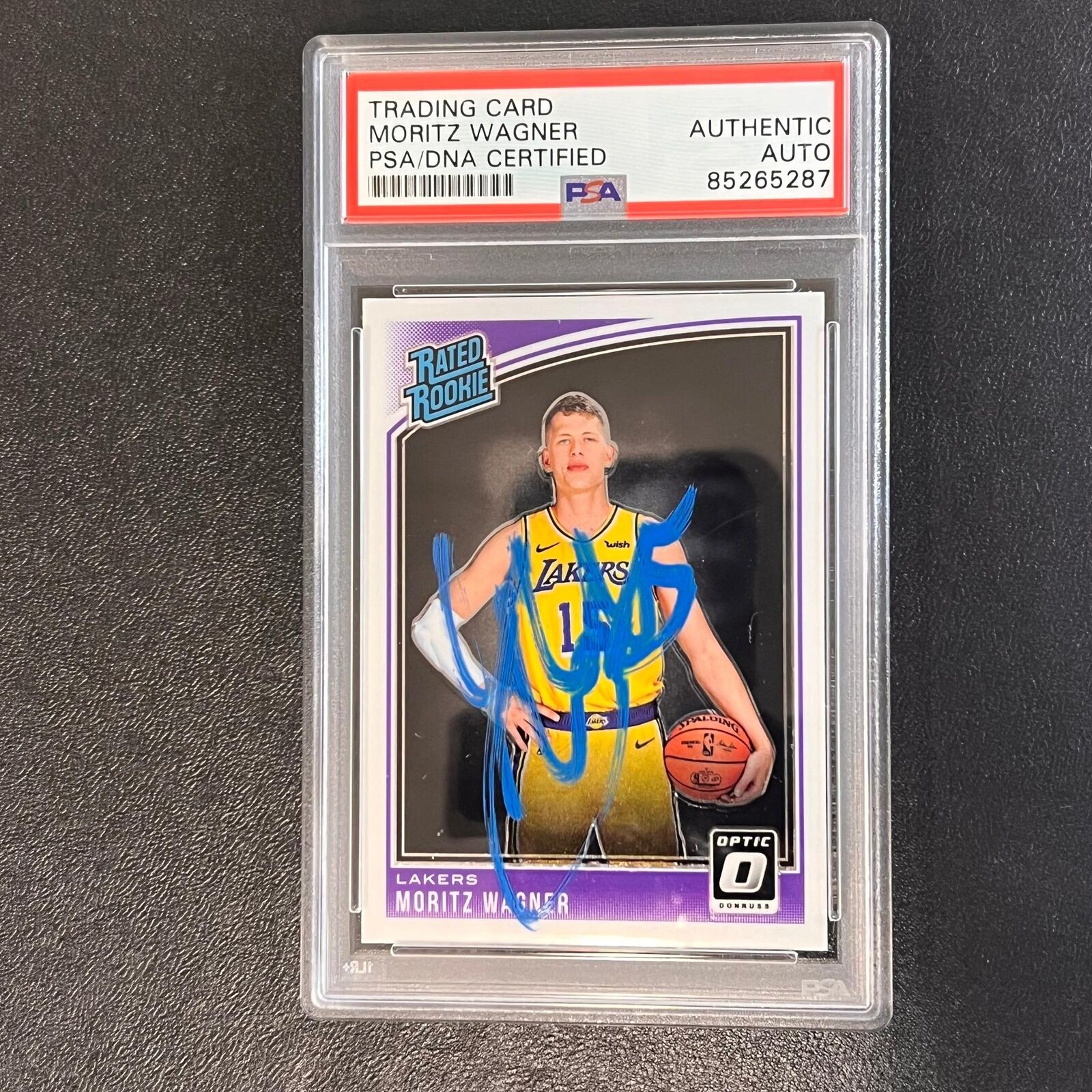 2018-19 Panini Donruss Rated Rookie #197 Moritz Wagner Signed Card AUTO PSA Slab