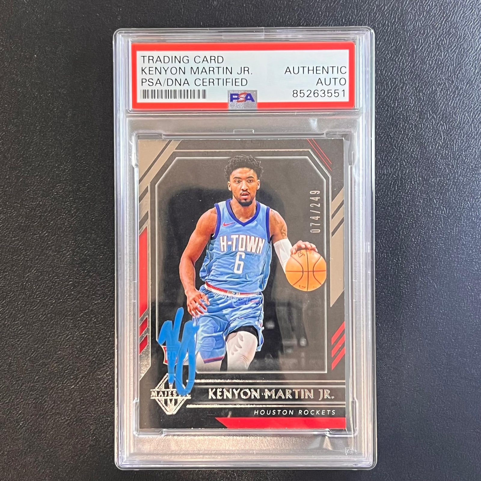 2020-21 Panini Chronicles Majestic #358 Kenyon Martin Jr. Signed Card AUTO PSA S