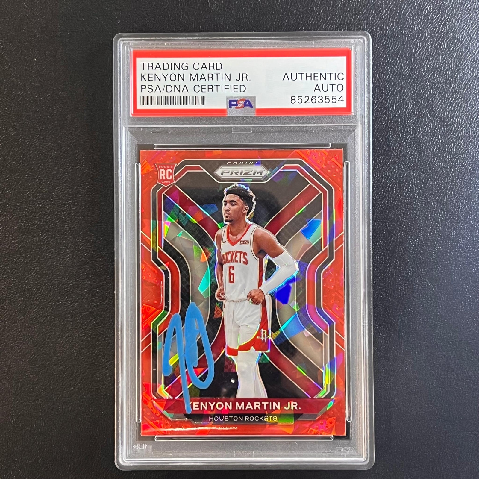 2020-21 Panini Prizm #265 Kenyon Martin Jr. Signed Card AUTO PSA Slabbed RC Rock