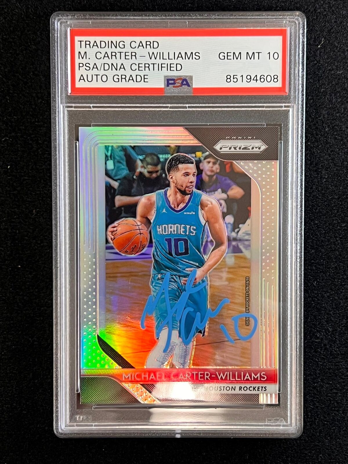 2018-19 Panini Prizm Red White Blue #44 Michael Carter-Williams Signed Card AUTO