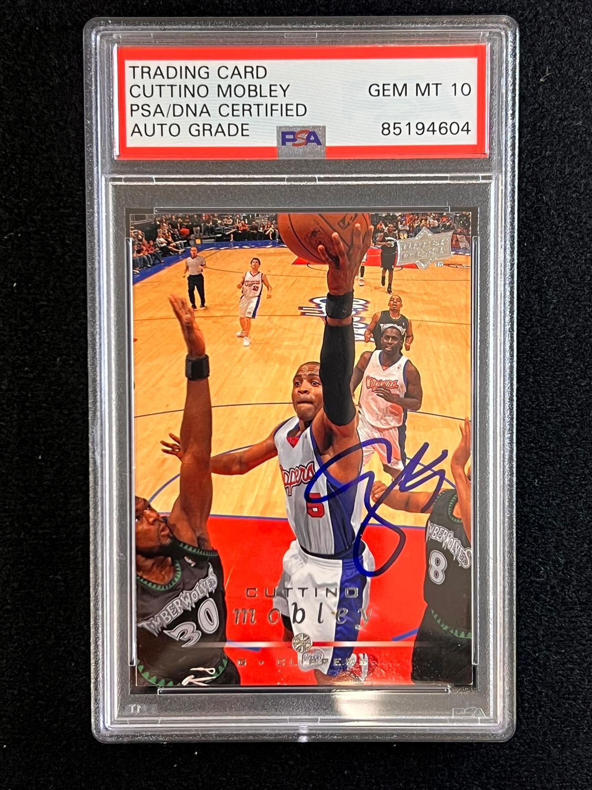 2008-09 Upper Deck #76 Cuttino Mobley Signed Card AUTO 10 PSA/DNA Slabbed Clippe