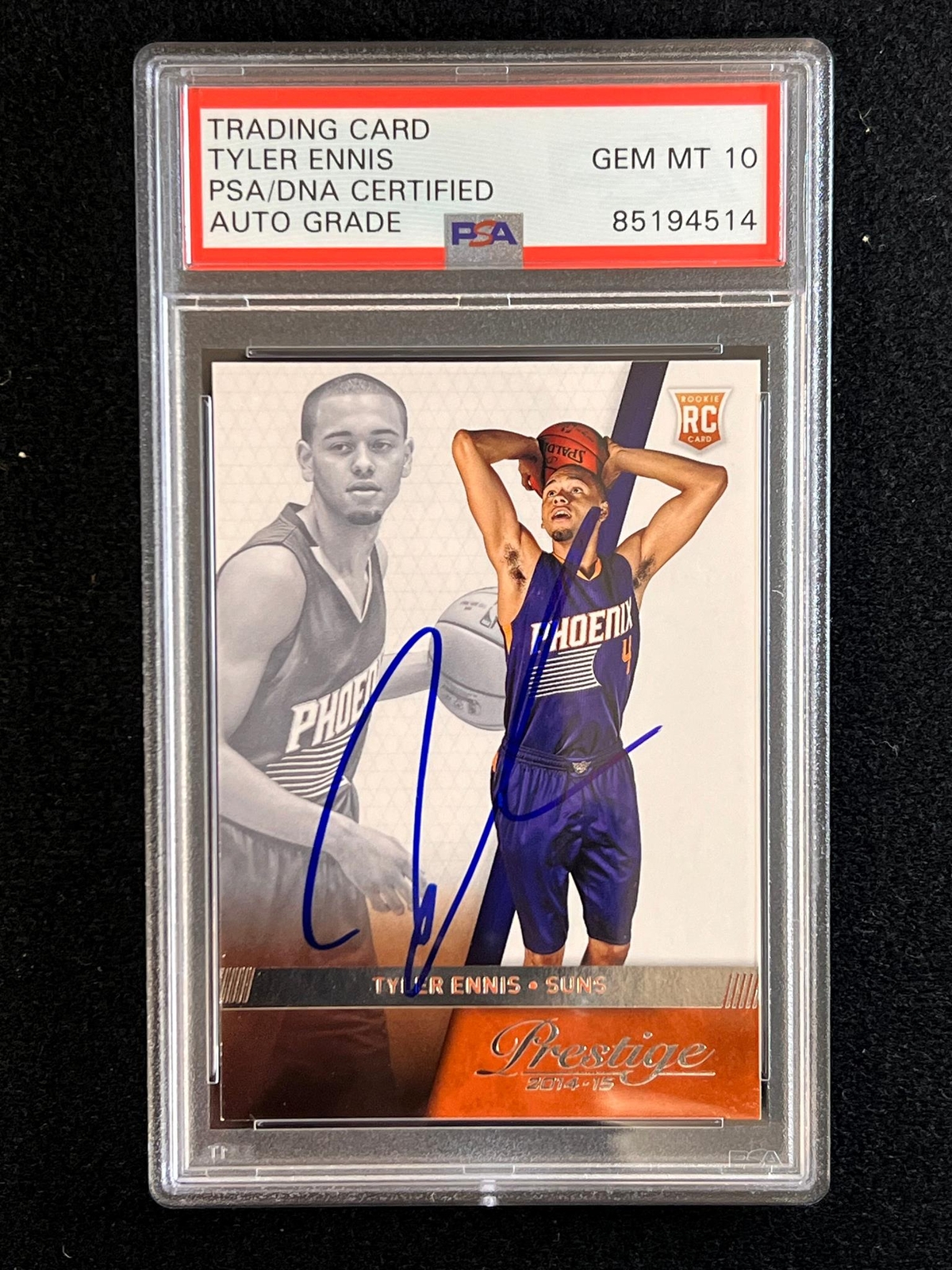 2014-15 Panini Prestige #176 Tyler Ennis Signed Rookie Card AUTO 10 PSA Slabbed