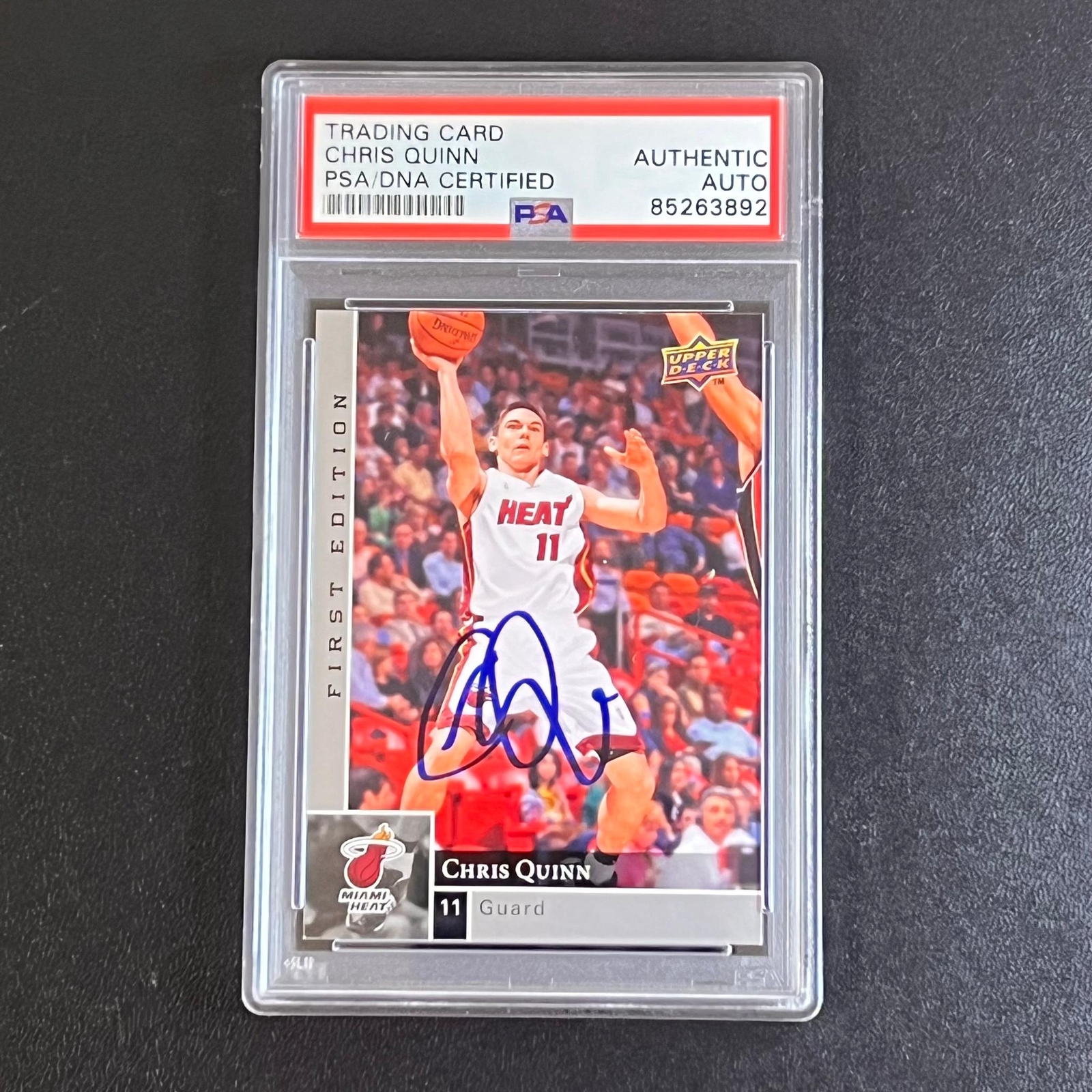 2009-10 Upper Deck First Edition #85 Chris Quinn Signed Card AUTO PSA Slabbed He