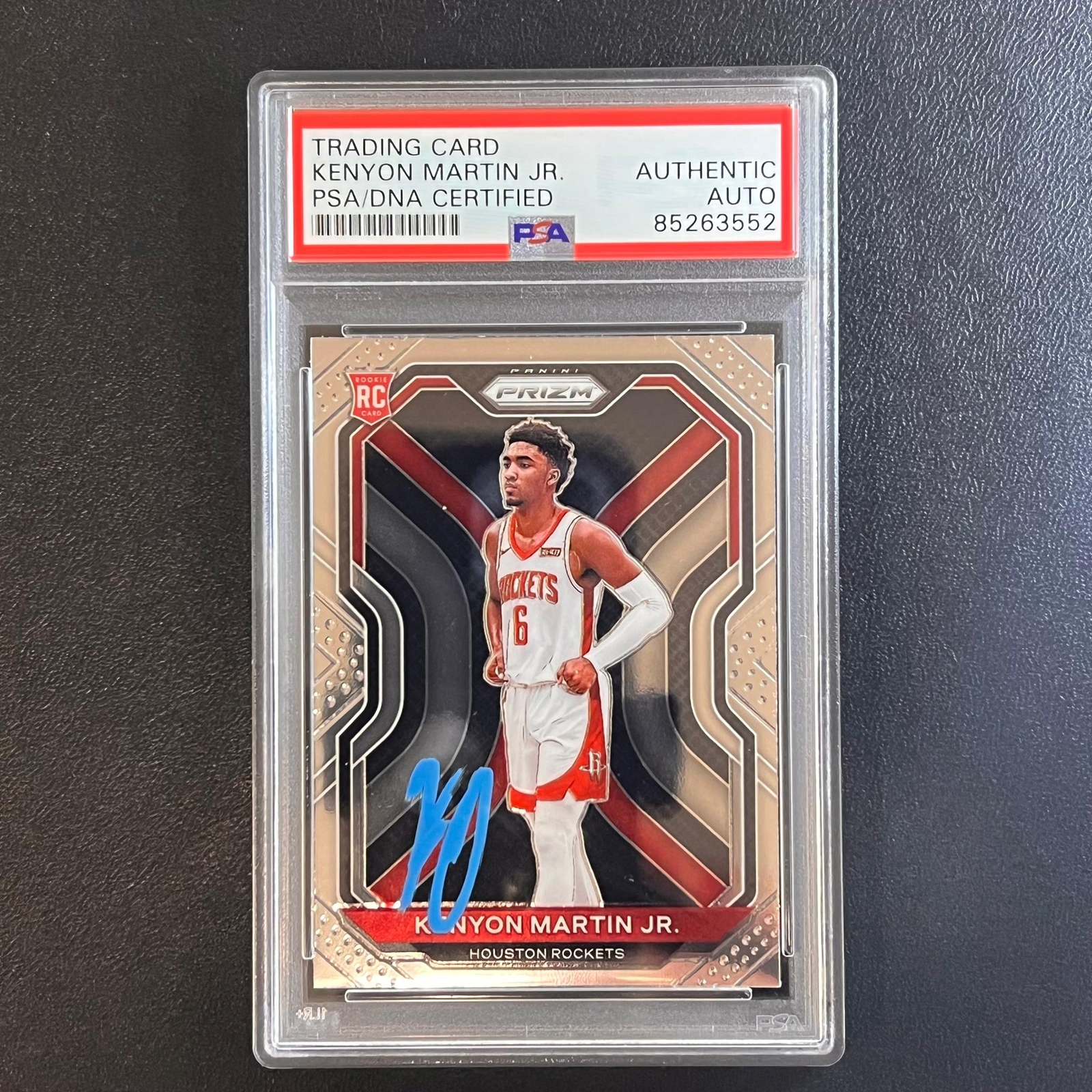 2020-21 Panini Prizm #265 Kenyon Martin Jr. Signed Card AUTO PSA Slabbed RC Rock