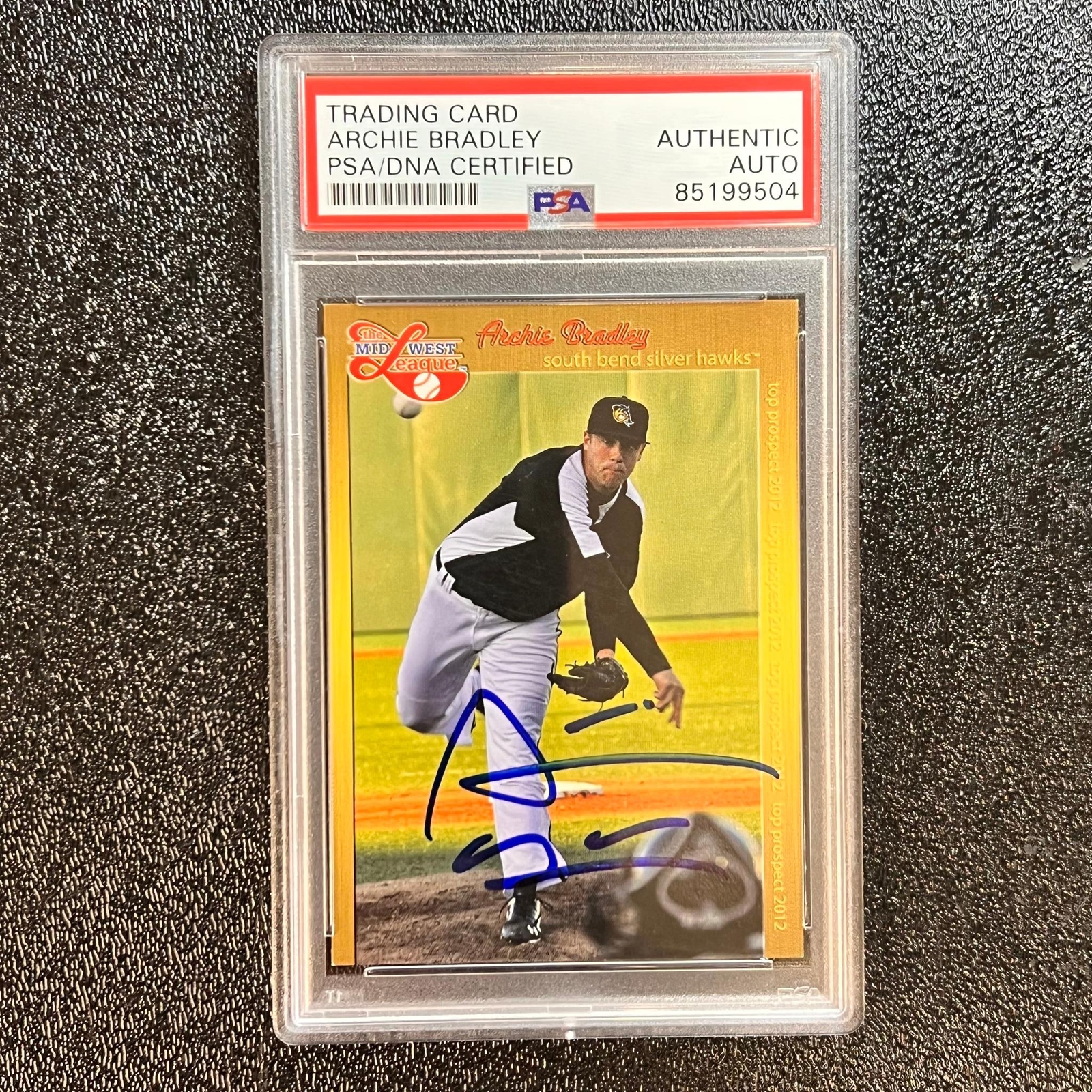 2012 Grandstand Top Prospects Archie Bradley Signed Card PSA Slabbed AUTO Silver