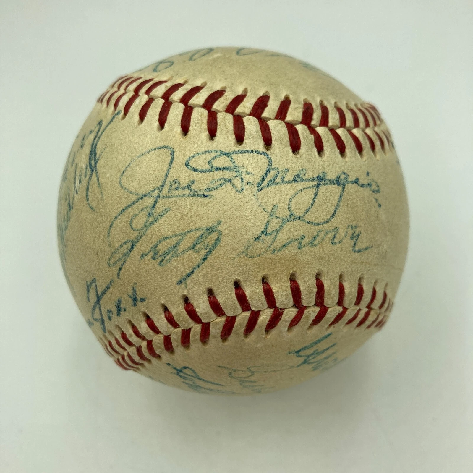 The Finest 1955 HOF Induction Signed Baseball Jimmie Foxx Joe Dimaggio Beckett