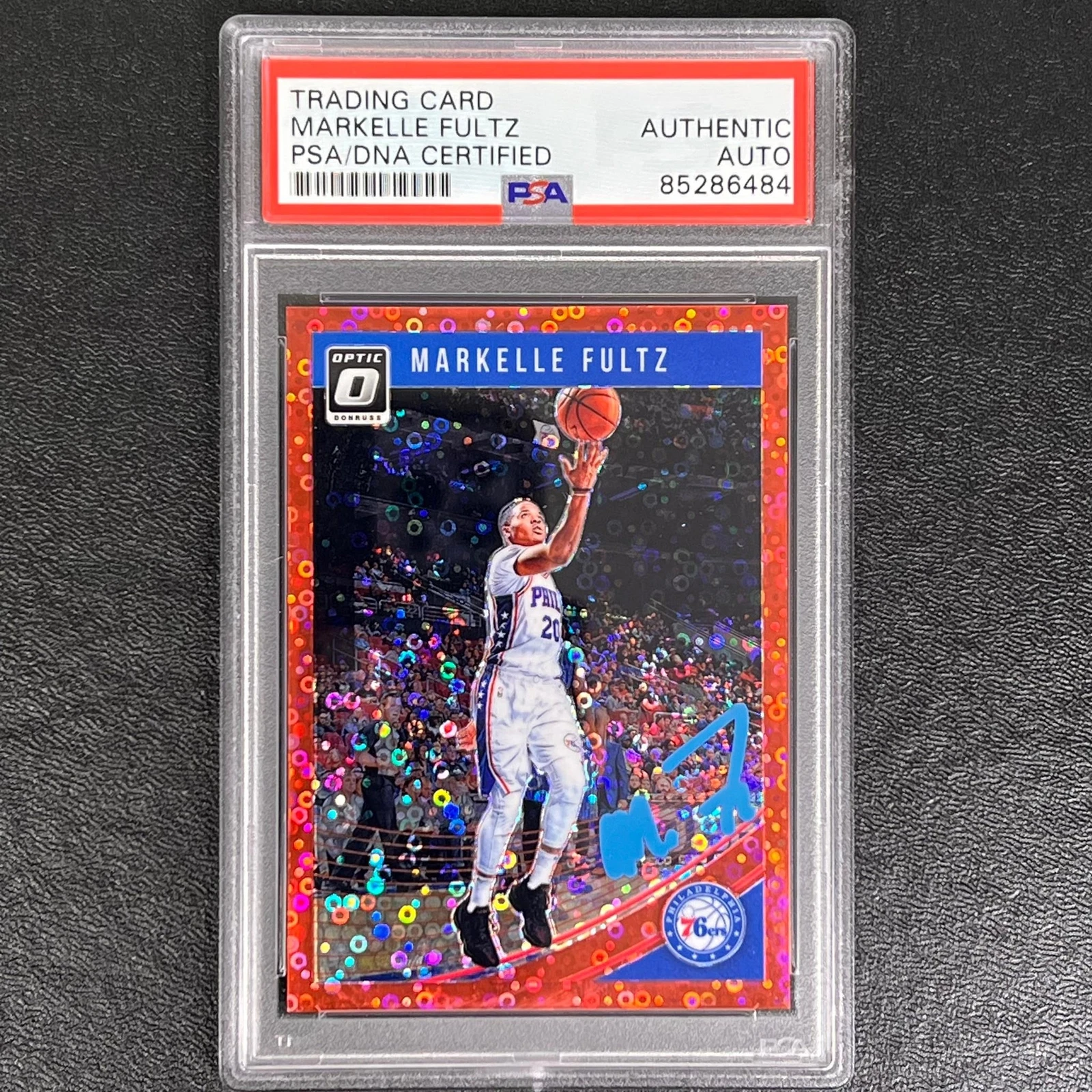 2018-19 Panini Donruss Optic #69 Markelle Fultz Signed Card PSA Auto Slabbed 76e