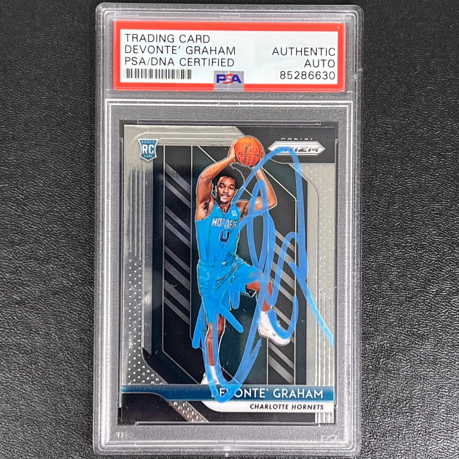 2017-18 Panini Prizm #288 Devonte' Graham Signed Card AUTO PSA/DNA Slabbed RC Ho
