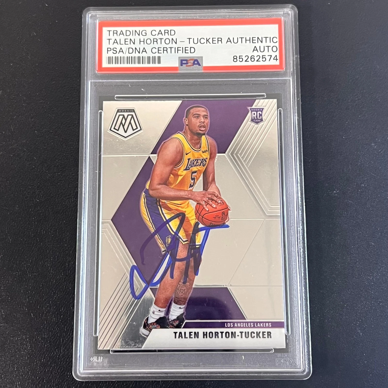 2019-2020 Panini Mosiac Basketball Rookie #215 Talen Horton-Tucker Signed Card A