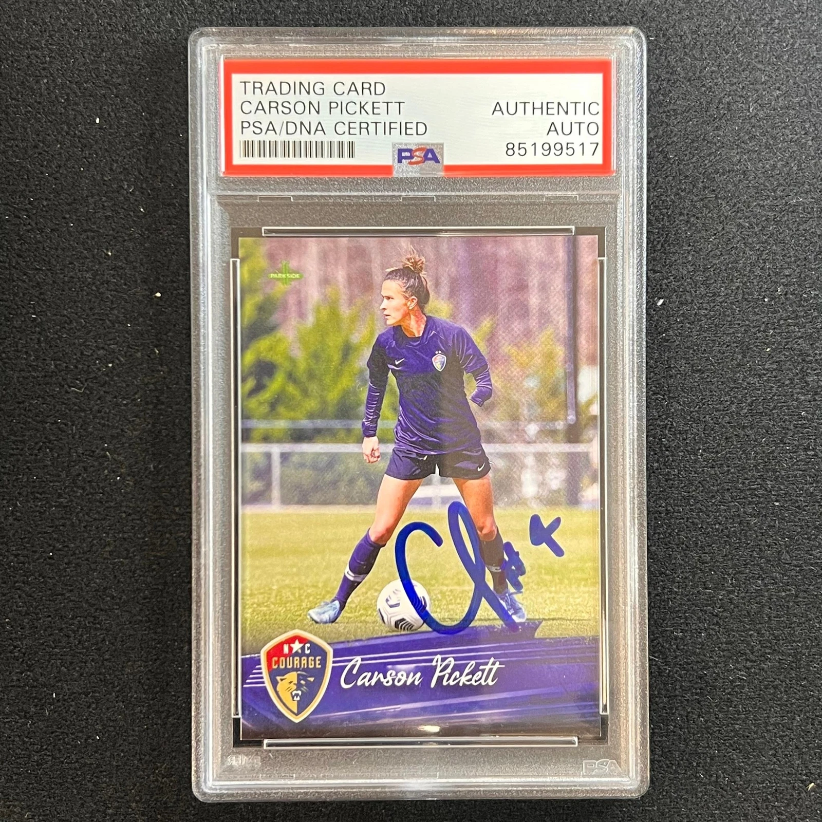 2021 Parkside NWSL Premier Edition #161 Carson Pickett signed Card PSA/DNA AUTO