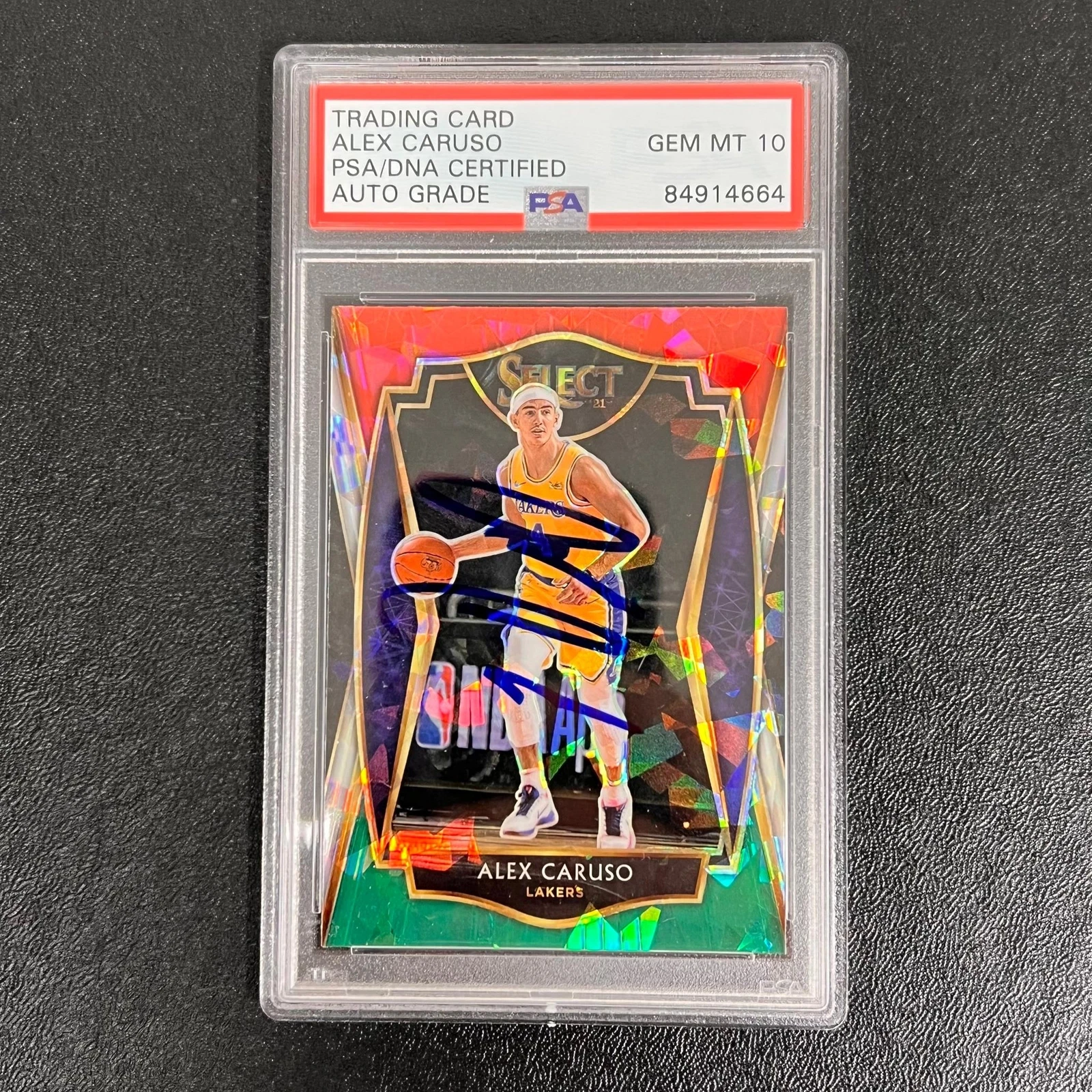 2020-21 Panini Select #145 Alex Caruso Signed Card AUTO 10 PSA Slabbed Lakers