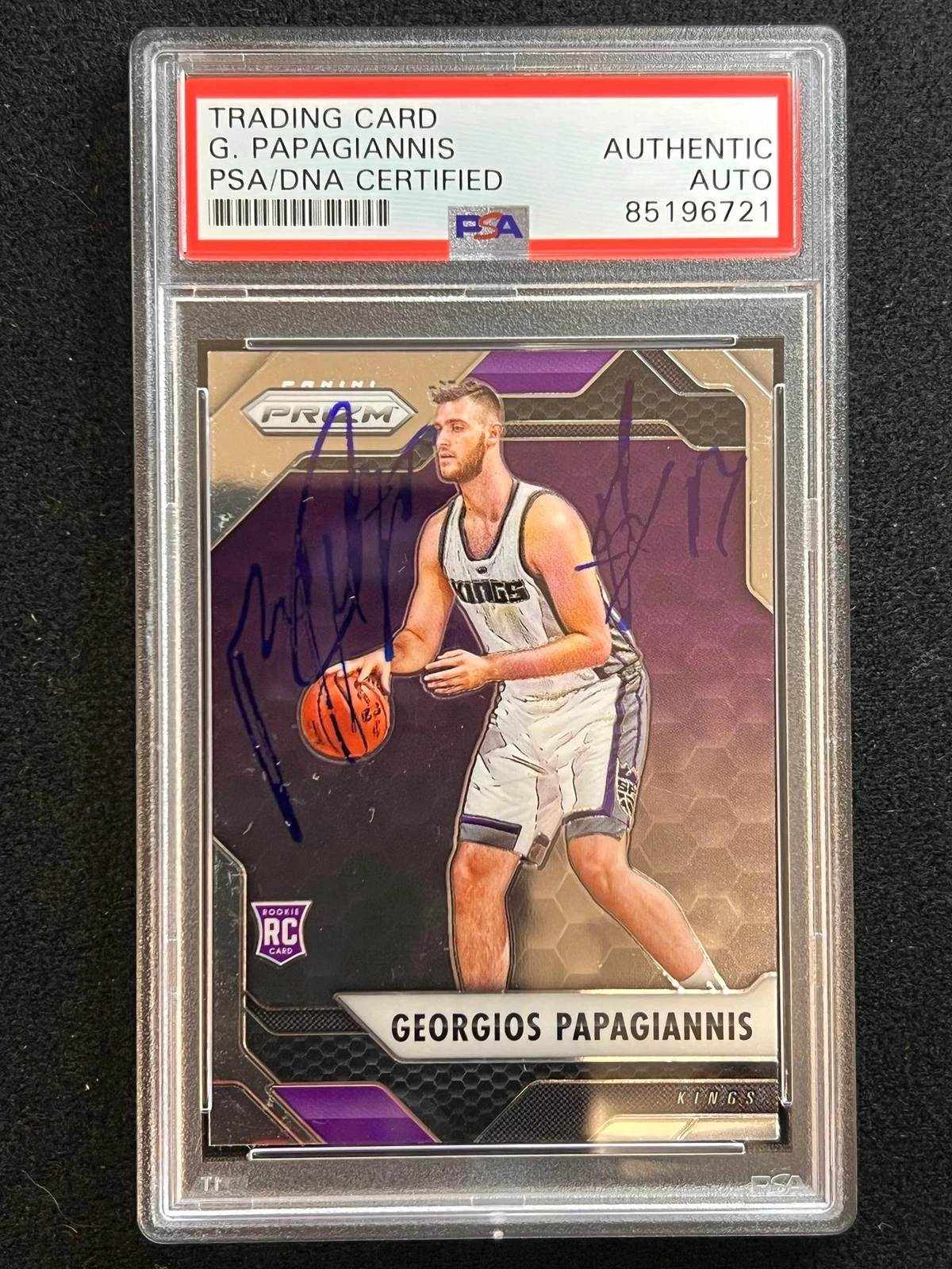 2016-17 Panini Prizm #113 Georgios Papagiannis Signed Card AUTO PSA Slabbed RC K