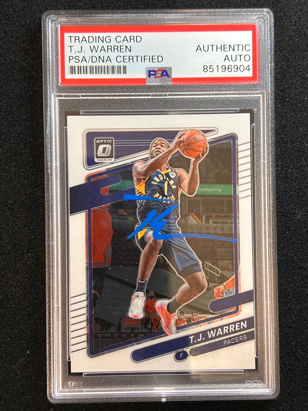 2021-22 Panini Donruss #44 TJ WARREN Signed card AUTO PSA Slabbed Pacers
