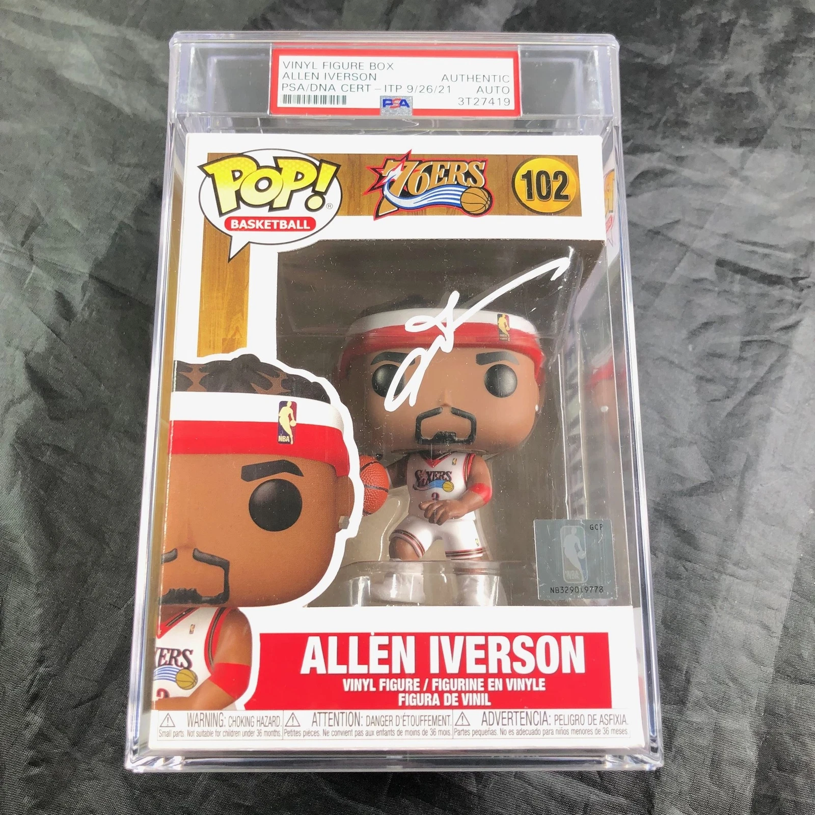 Allen Iverson Signed Funko Pop PSA/DNA Encapsulated Philadelphia 76ers Auto