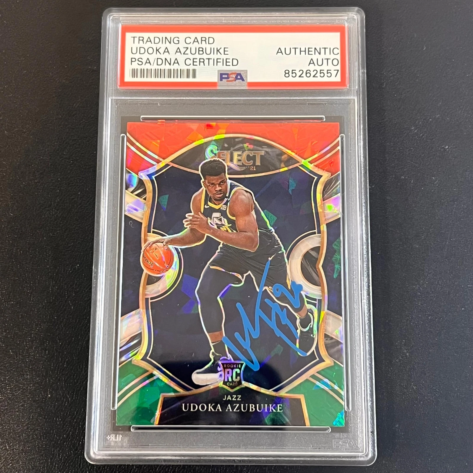 2021 Panini Select #87 Udoka Azubuike AUTO Signed Card PSA/DNA Slabbed Jazz
