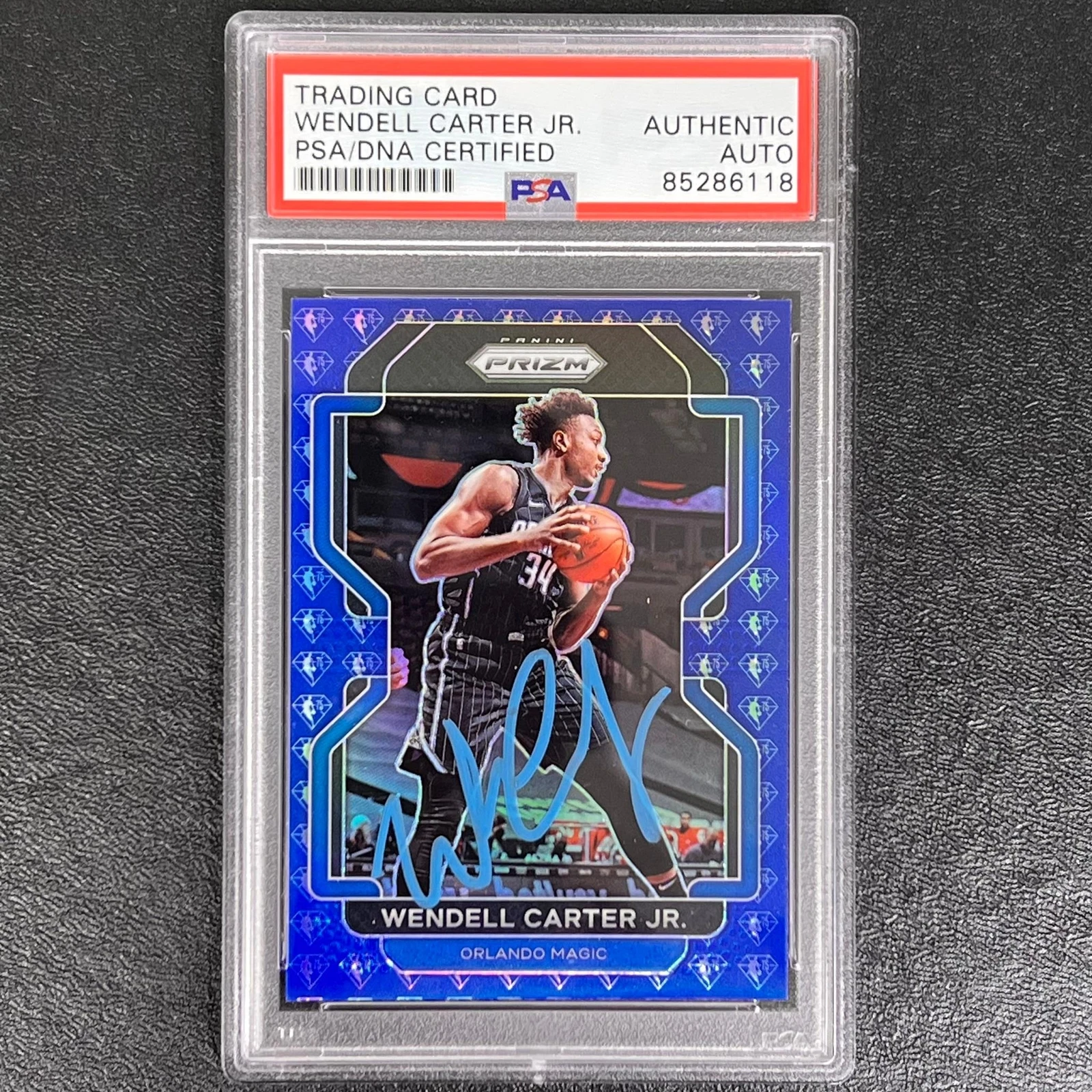 2021-22 Panini Prizm #160 Wendell Carter Jr Signed Card PSA/DNA AUTO Magic