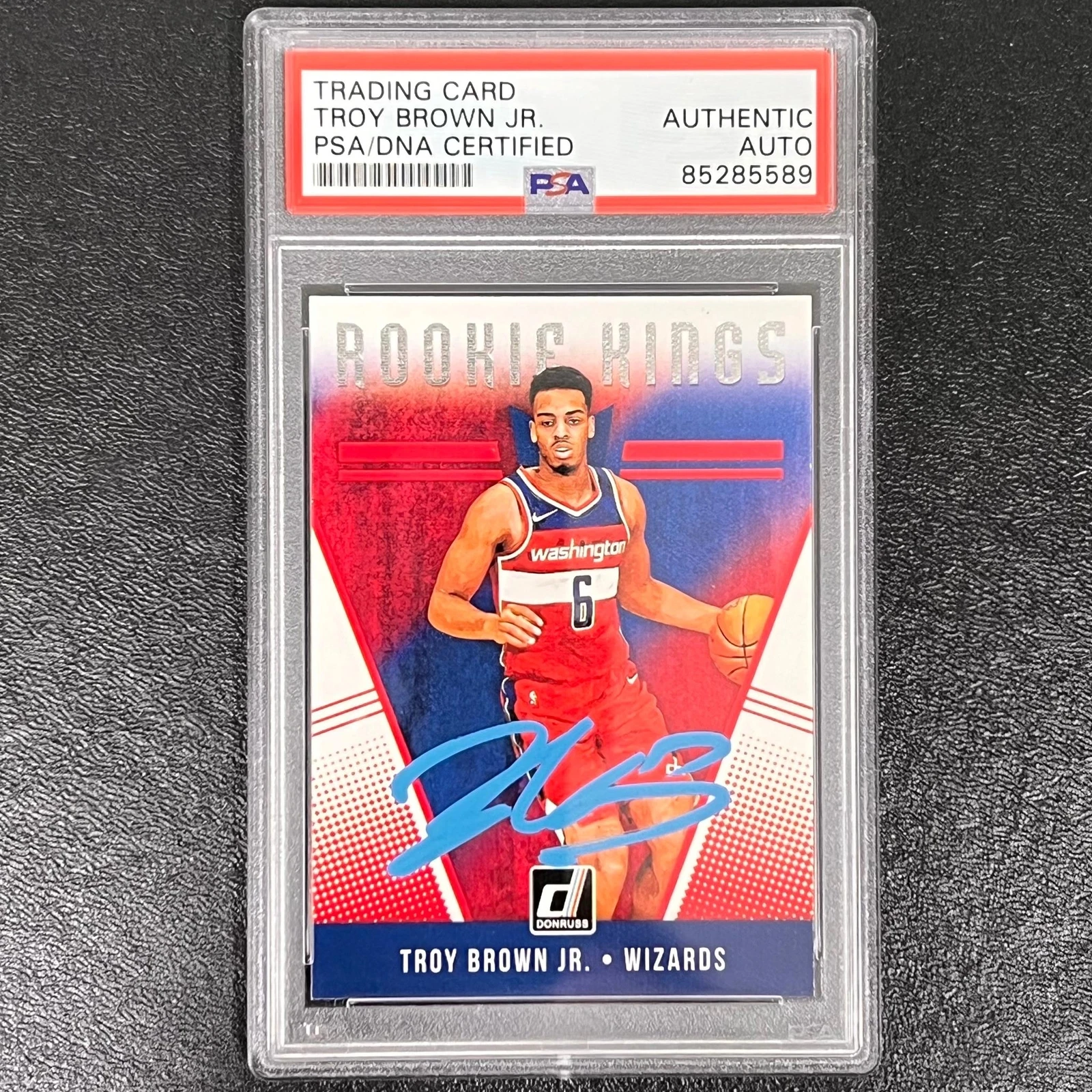2018-19 Panini Donruss Rookie Kings #28 TROY BROWN JR. Signed Card AUTO PSA Slab