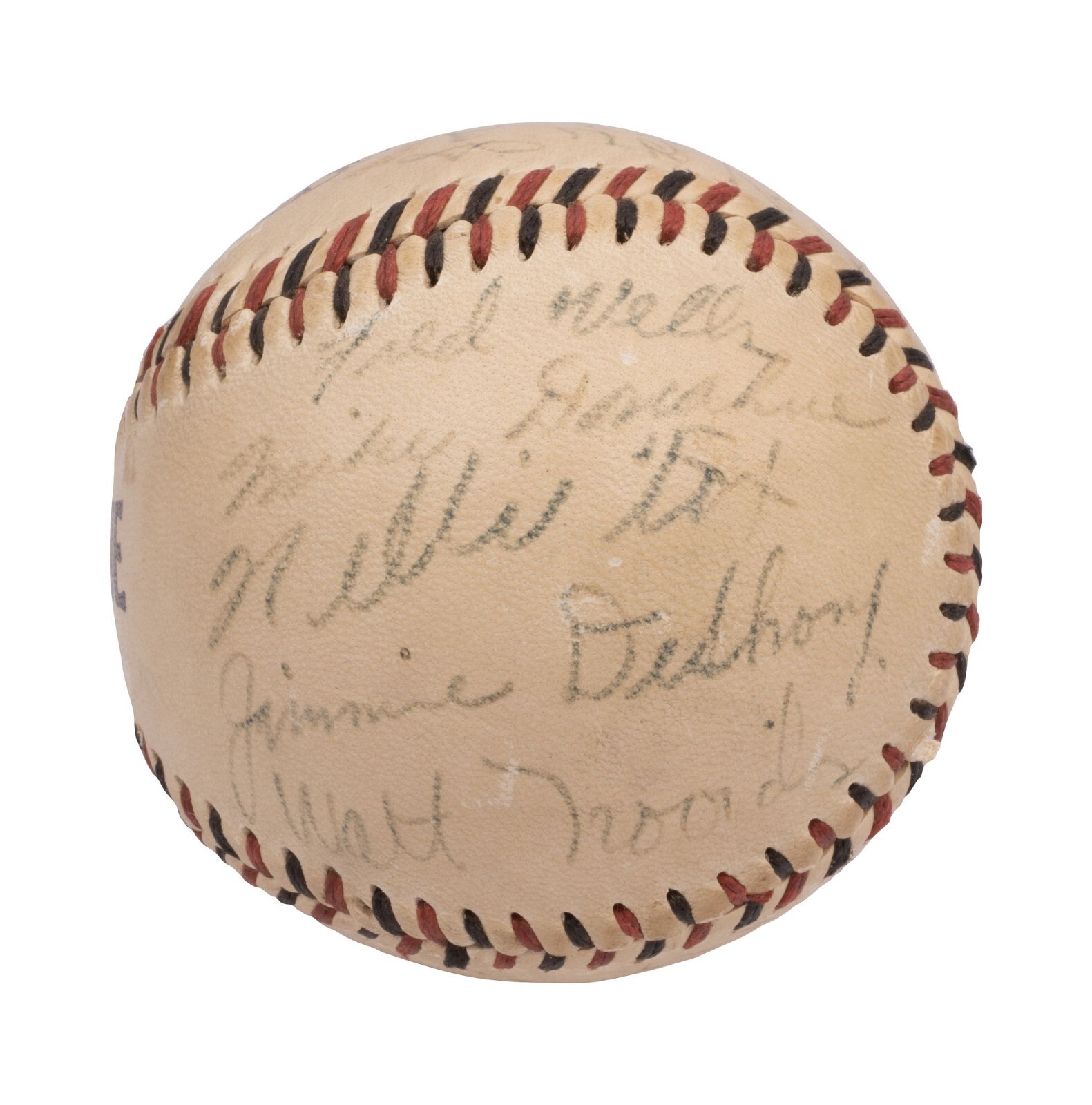 Nellie Fox Pre Rookie 1948 Lincoln Athletics Team Signed Baseball PSA DNA COA