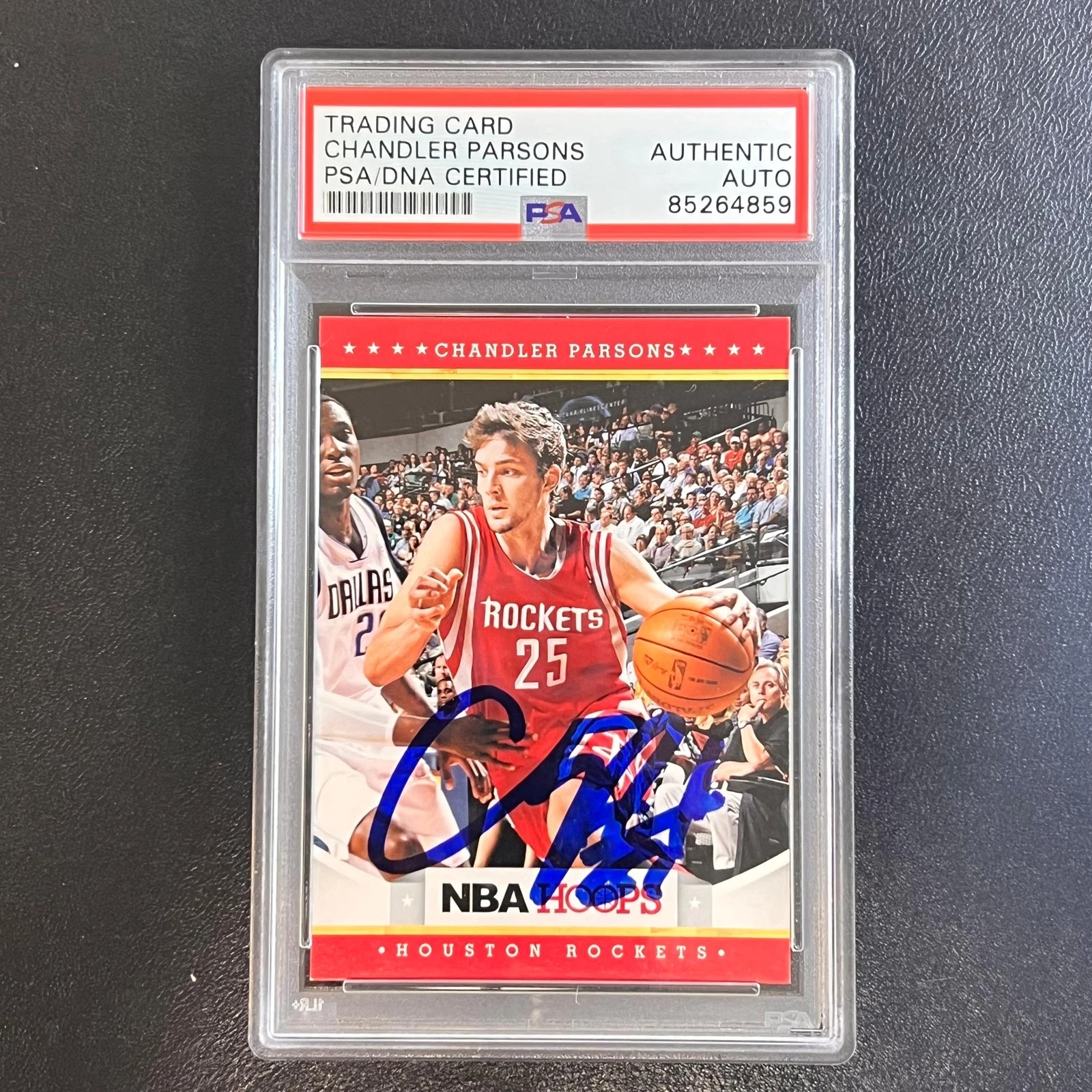 2012 13 NBA Hoops #252 Chandler Parsons Signed Card AUTO 10 PSA/DNA Slabbed Rock