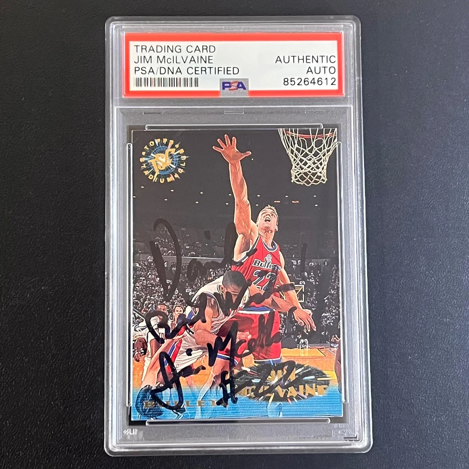 1996-97 Topps Stadium Club #261 Jim Mcilvaine Signed Card AUTO PSA Slabbed Bulle