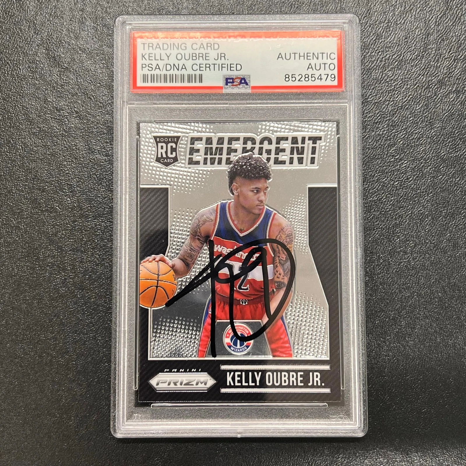 2014-15 Panini Prizm #26 Kelly Oubre Jr. Signed Card AUTO PSA RC Slabbed Wizards