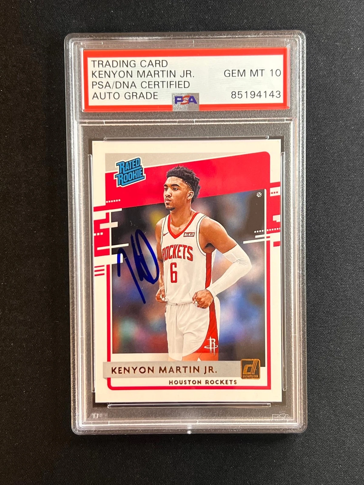 2020-21 Panini Donruss Rated Rookie #224 Kenyon Martin Jr. Signed Card AUTO 10 P