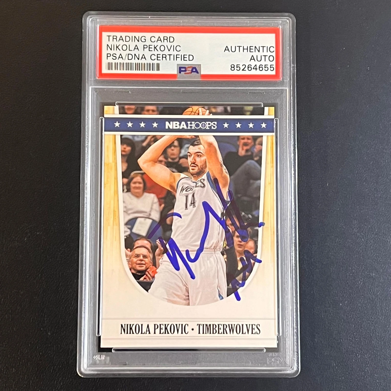 2012-13 Panini NBA Hoops #139 Nikola Pekovic Signed Card AUTO PSA Slabbed Timber